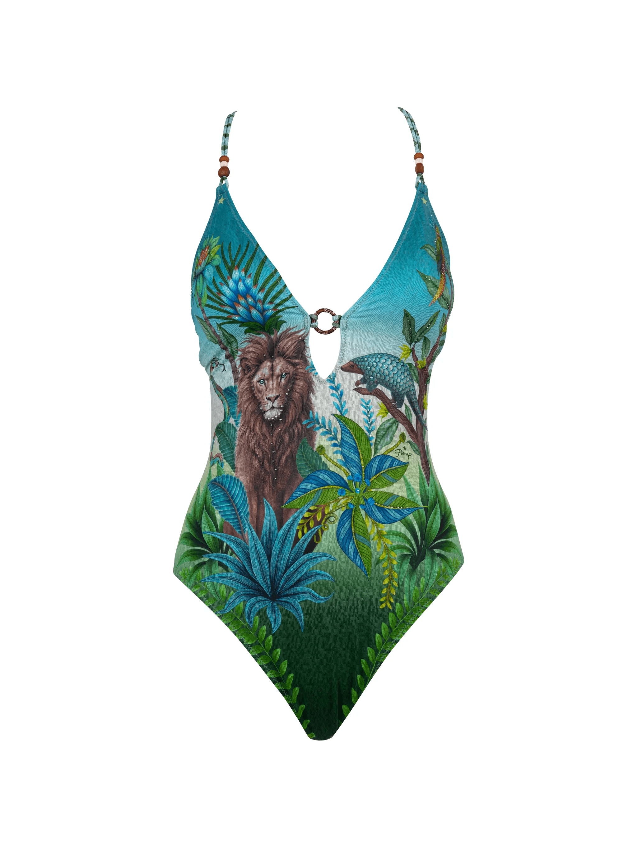 floral-print swimsuit - Image 1