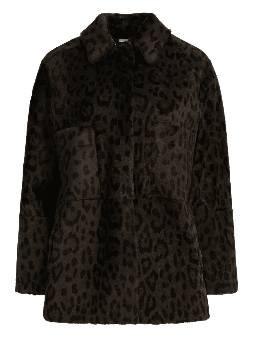leopard pockets coat - Image 1