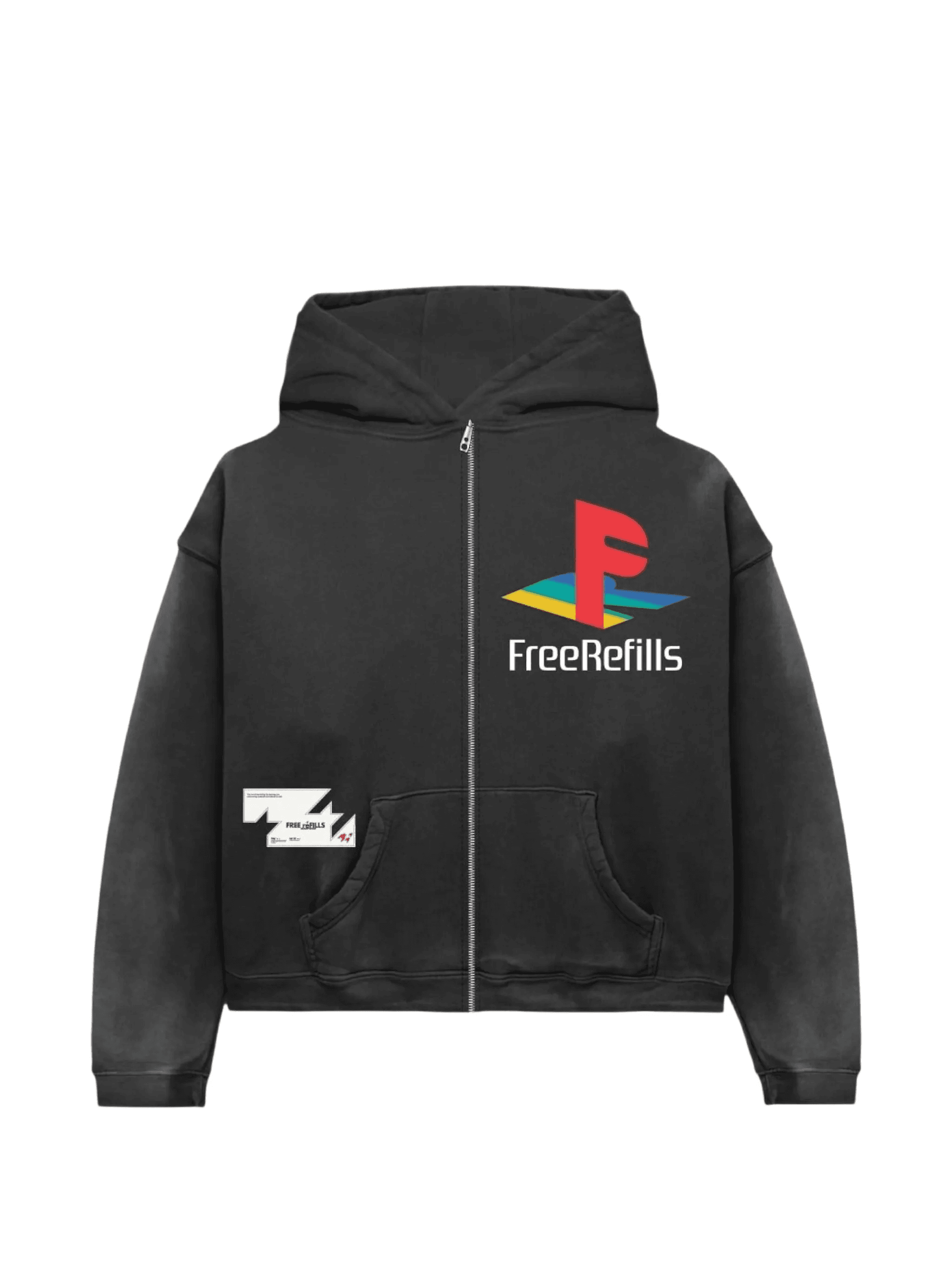 printed zip-up hoodie - Image 1