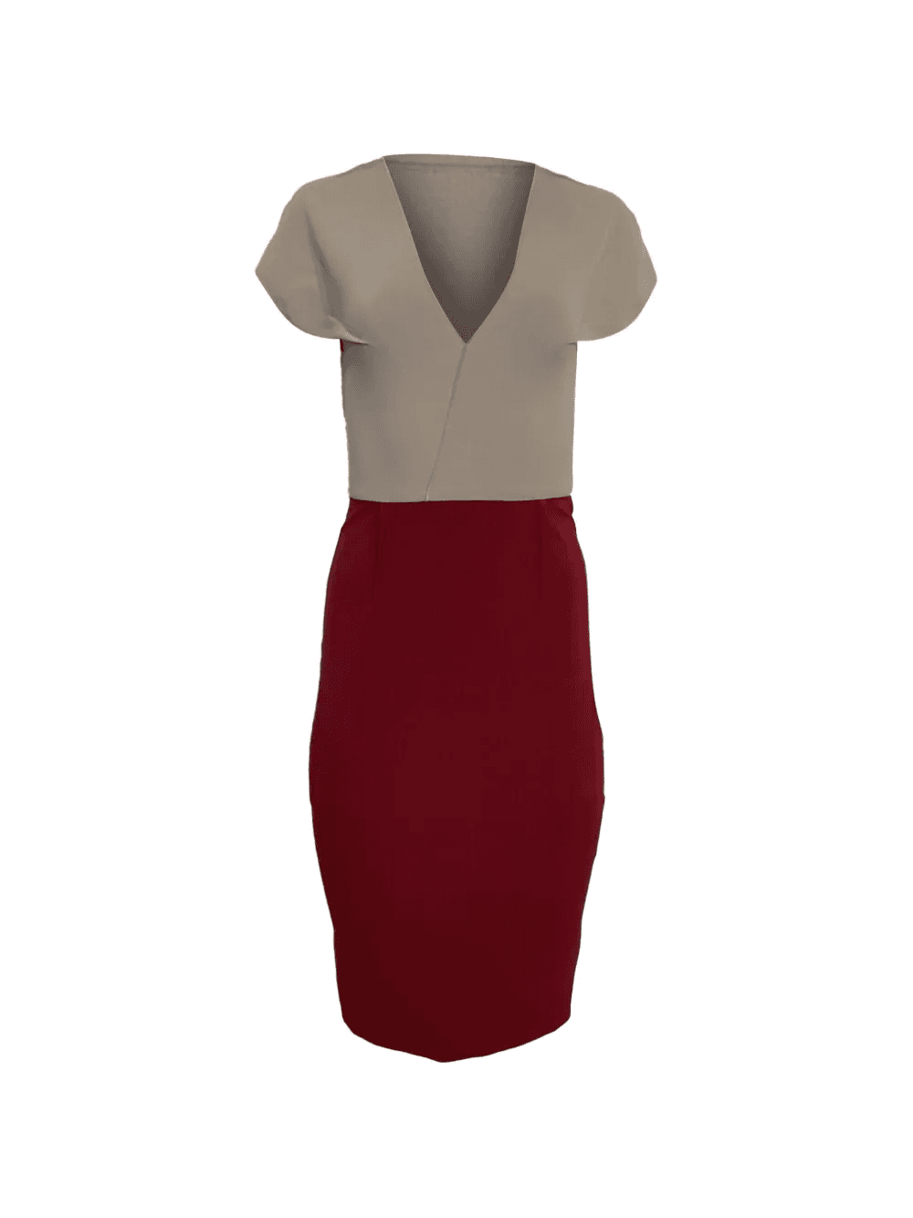 colourblock V-neck dress - Image 1