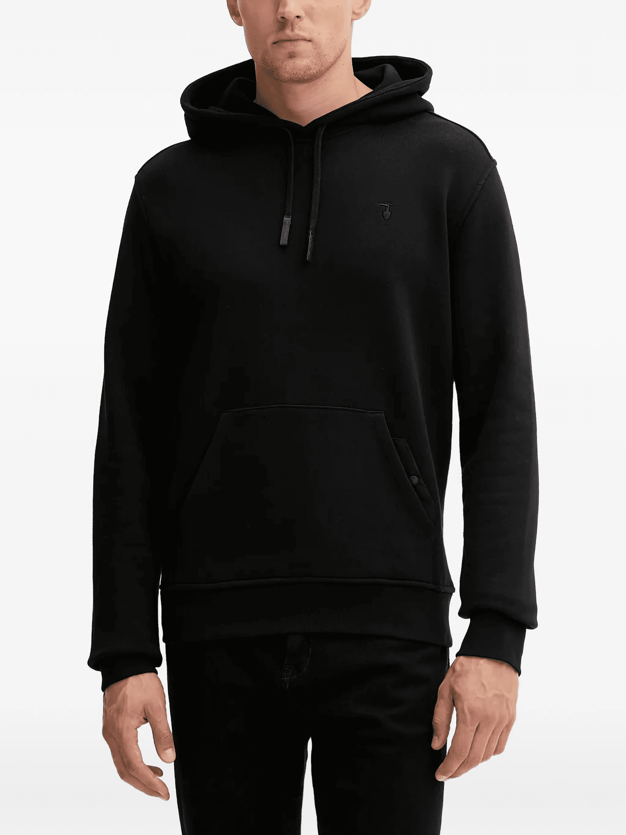 Diagonal drawstring hoodie - Image 1