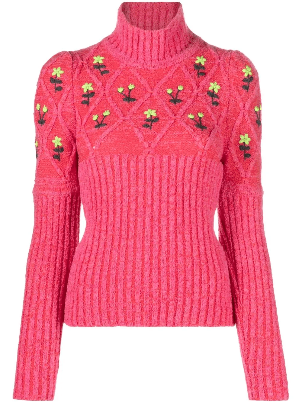 Oma floral-embroidered wool jumper - Image 1