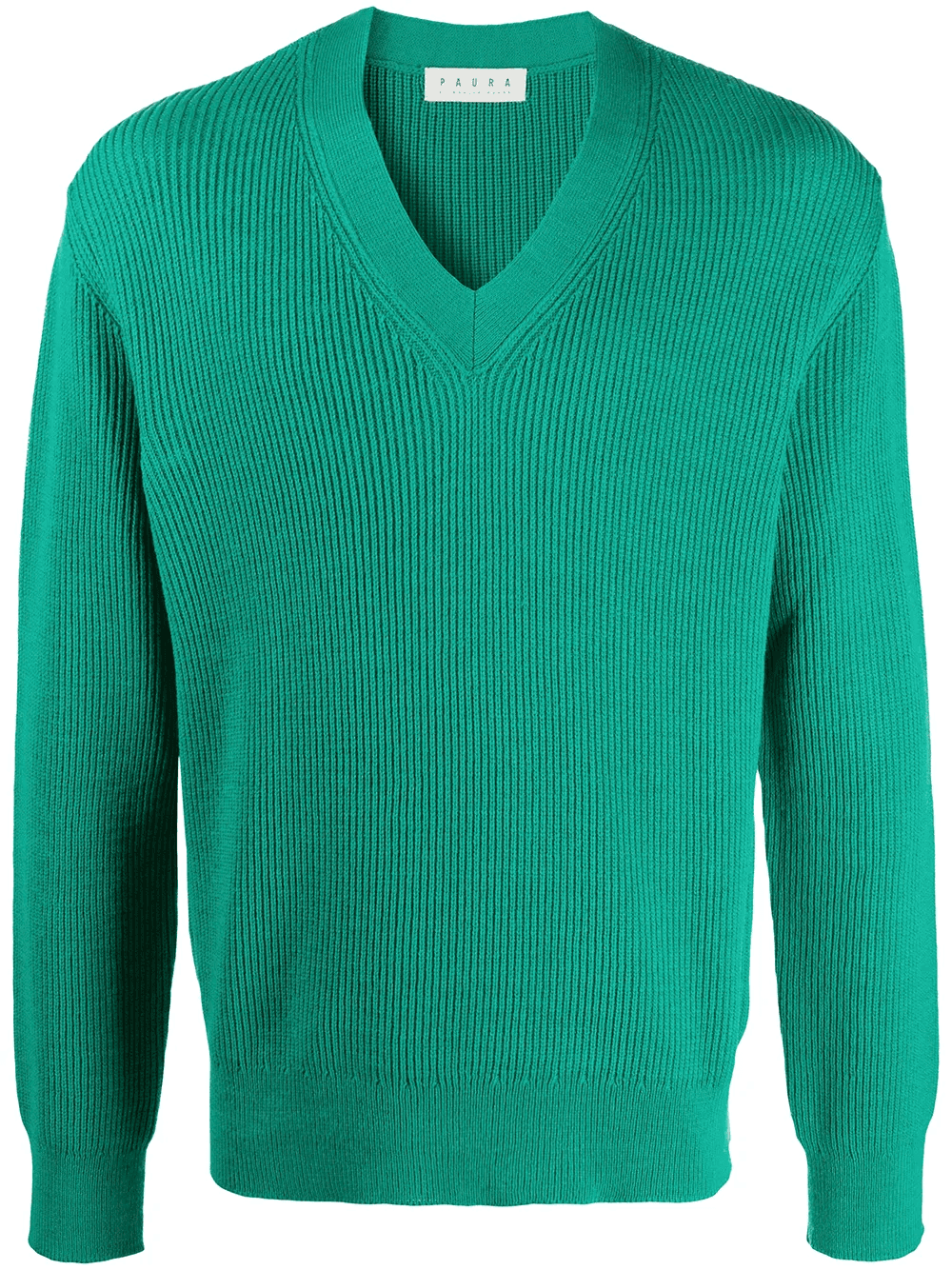 V-neck knitted jumper - Image 1