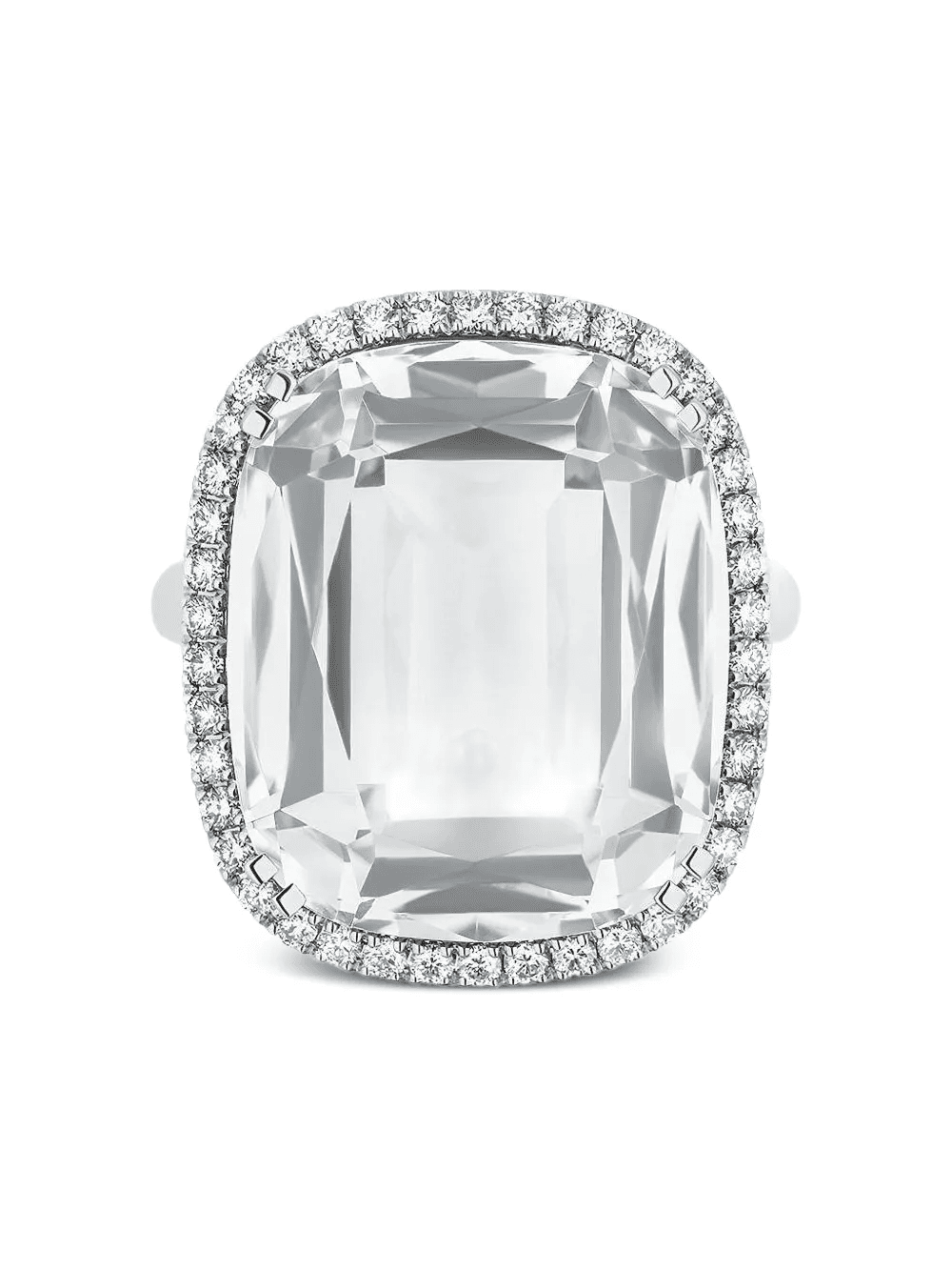 18K white gold Gossip Rock diamond ring - Image 1