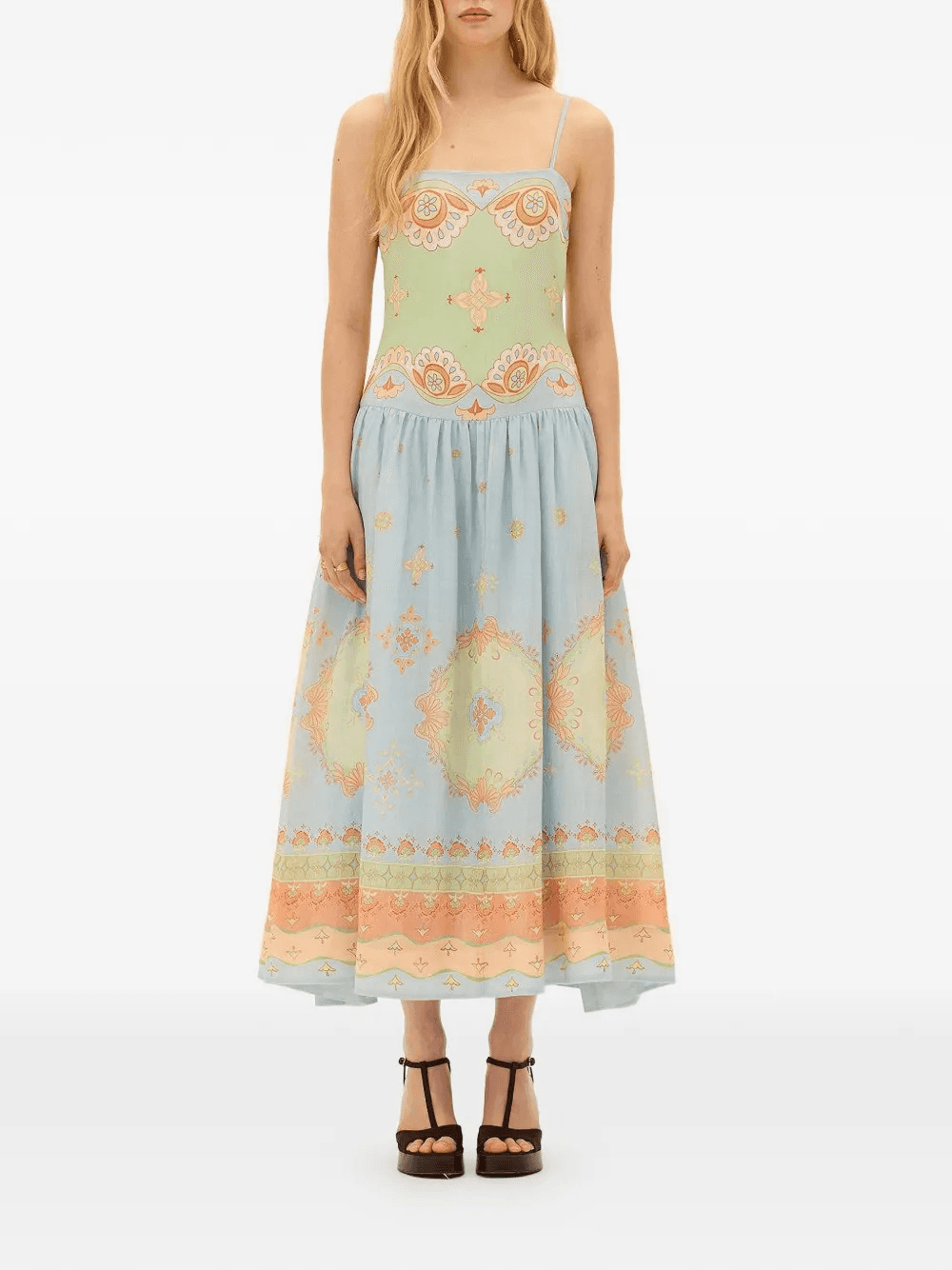 Matthiola waisted printed dress - Image 1