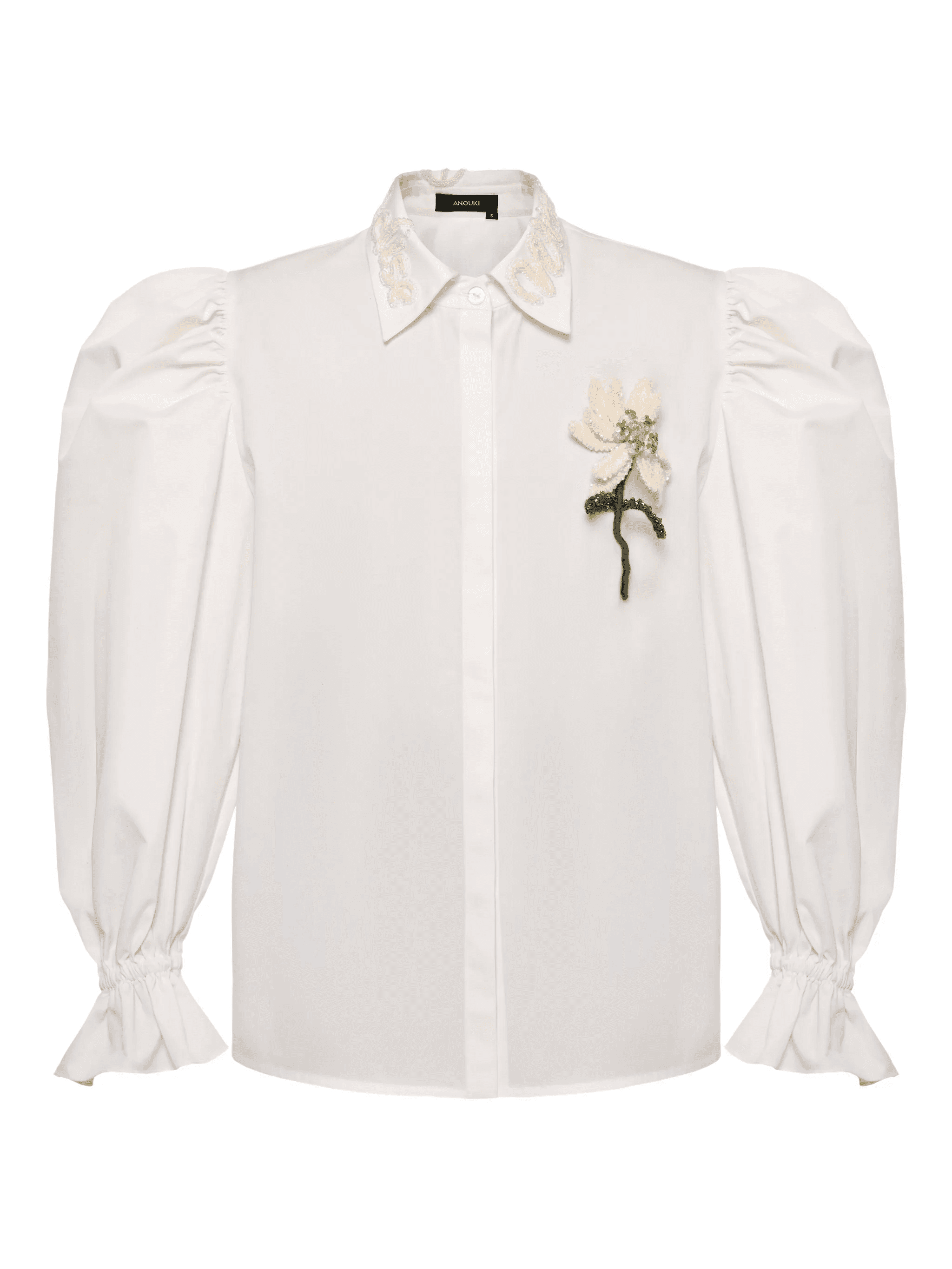 floral-appliqué shirt - Image 1