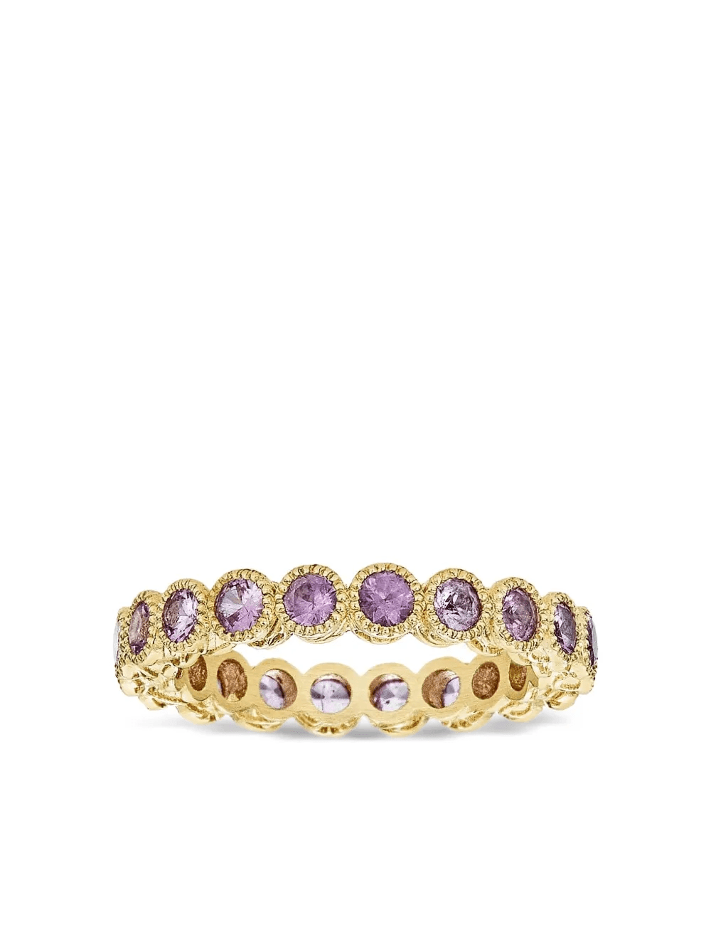 18K gold sapphire eternity ring - Image 1