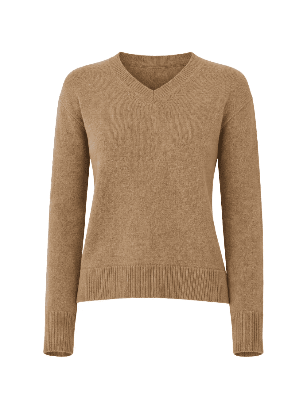 ribbed V-neck sweater - Image 1