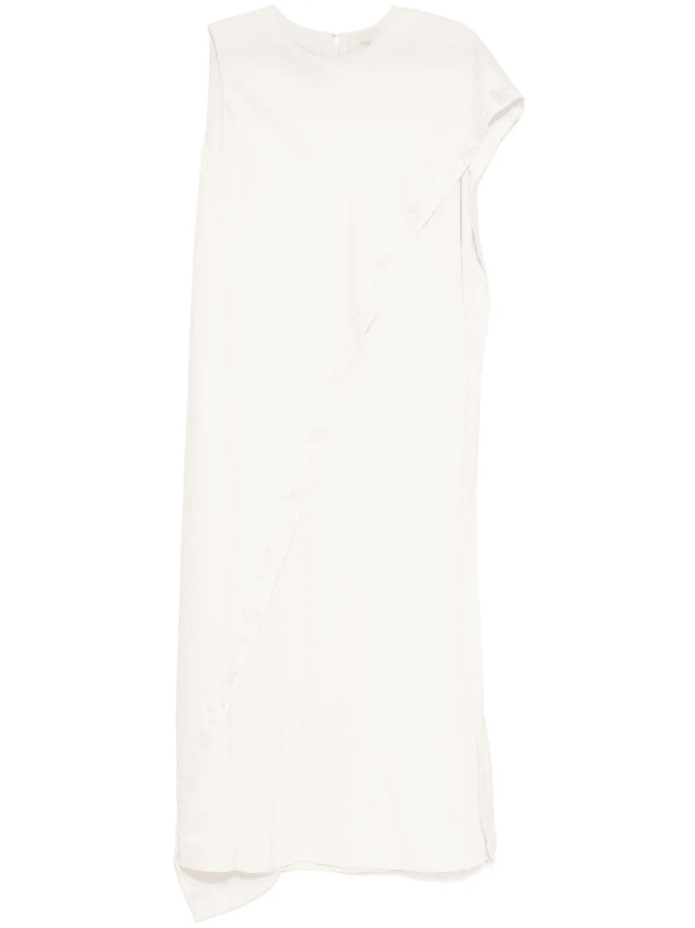 embellished asymmetric shawl drape dress - Image 1