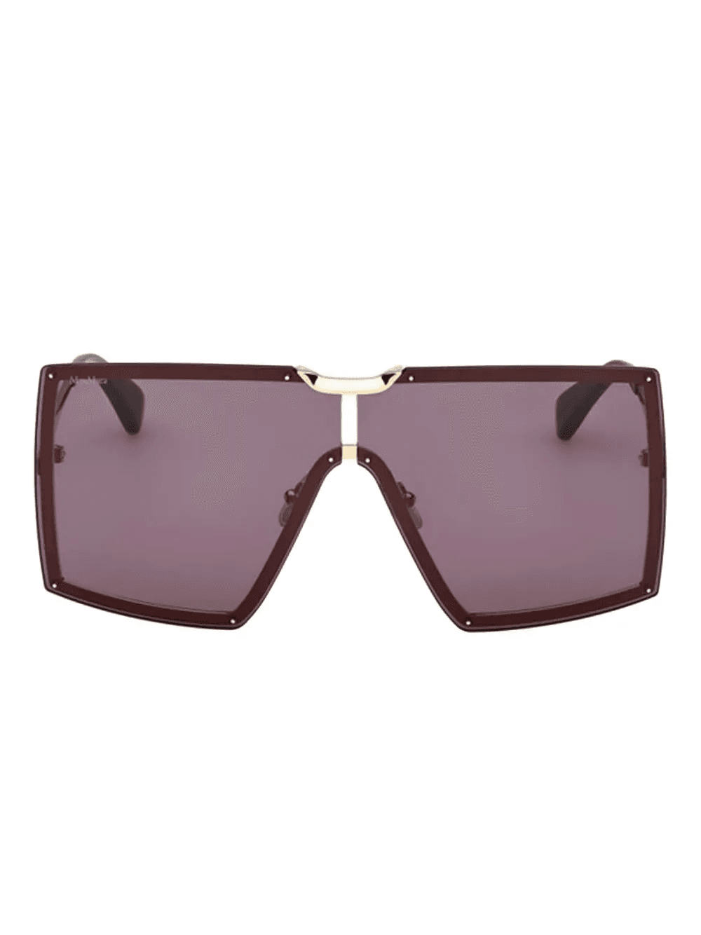 square-frame gold-detail sunglasses - Image 1