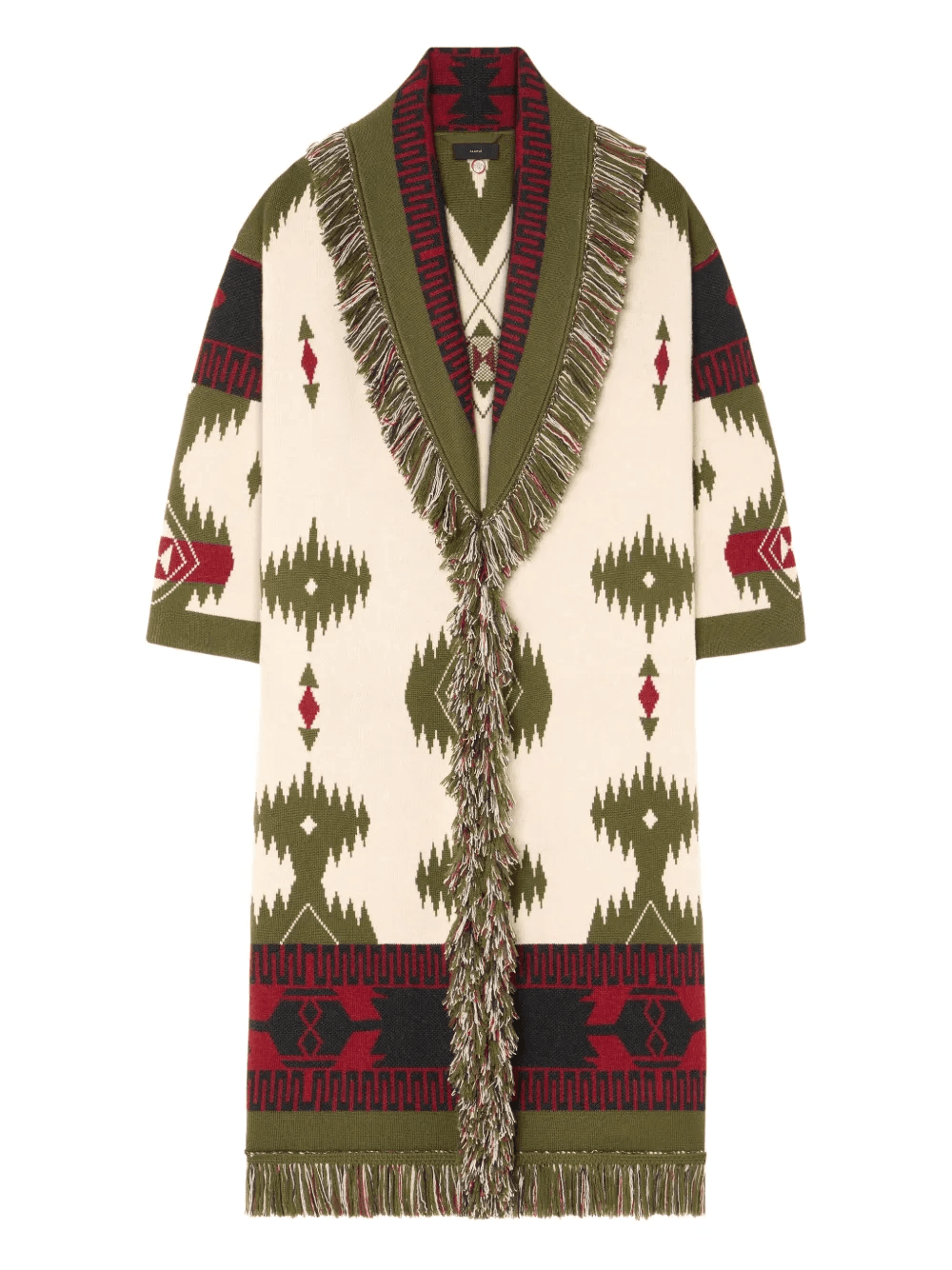 Icon jacquard fringed coat - Image 1