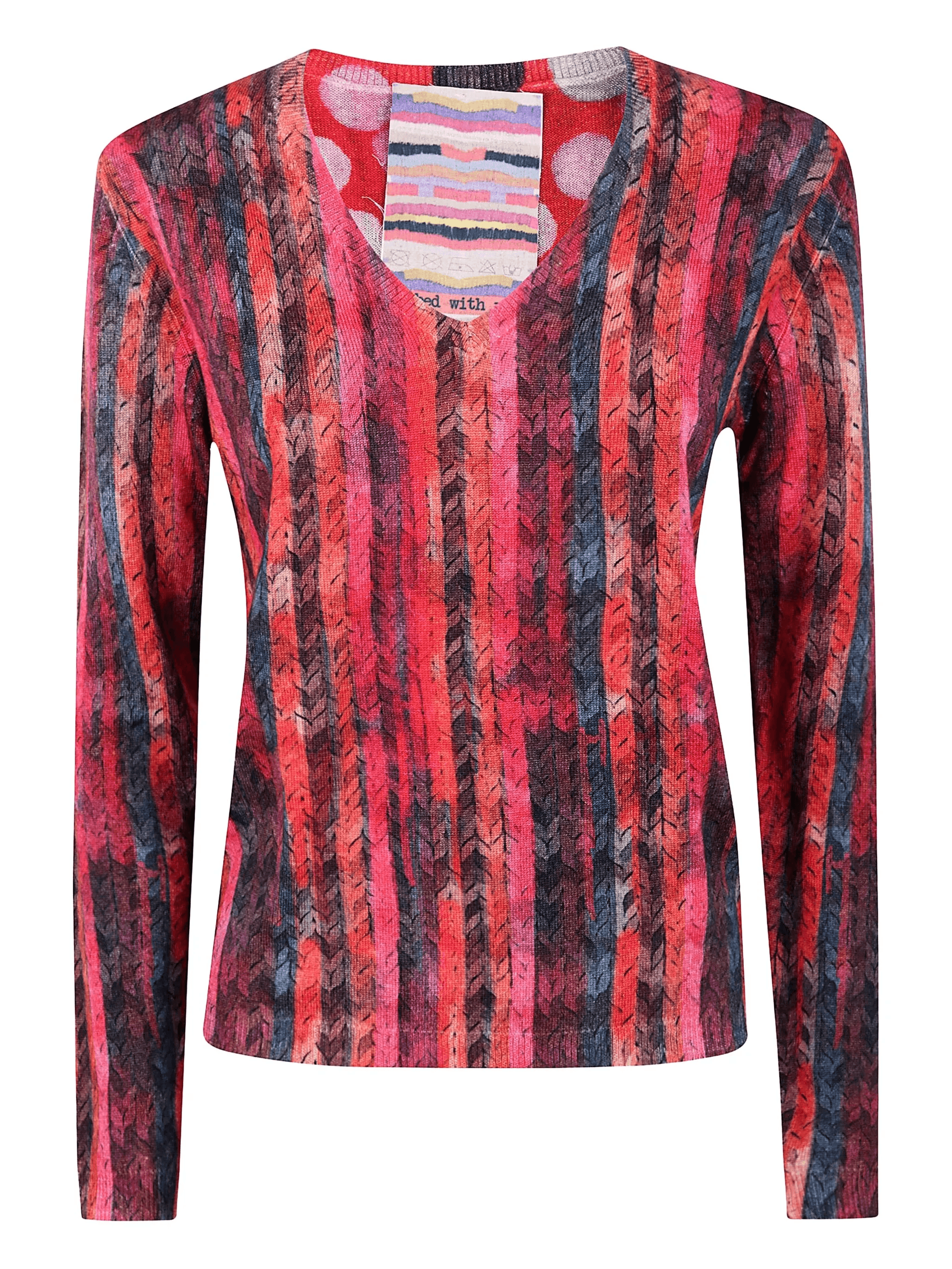 stripe-print ribbed sweater - Image 1