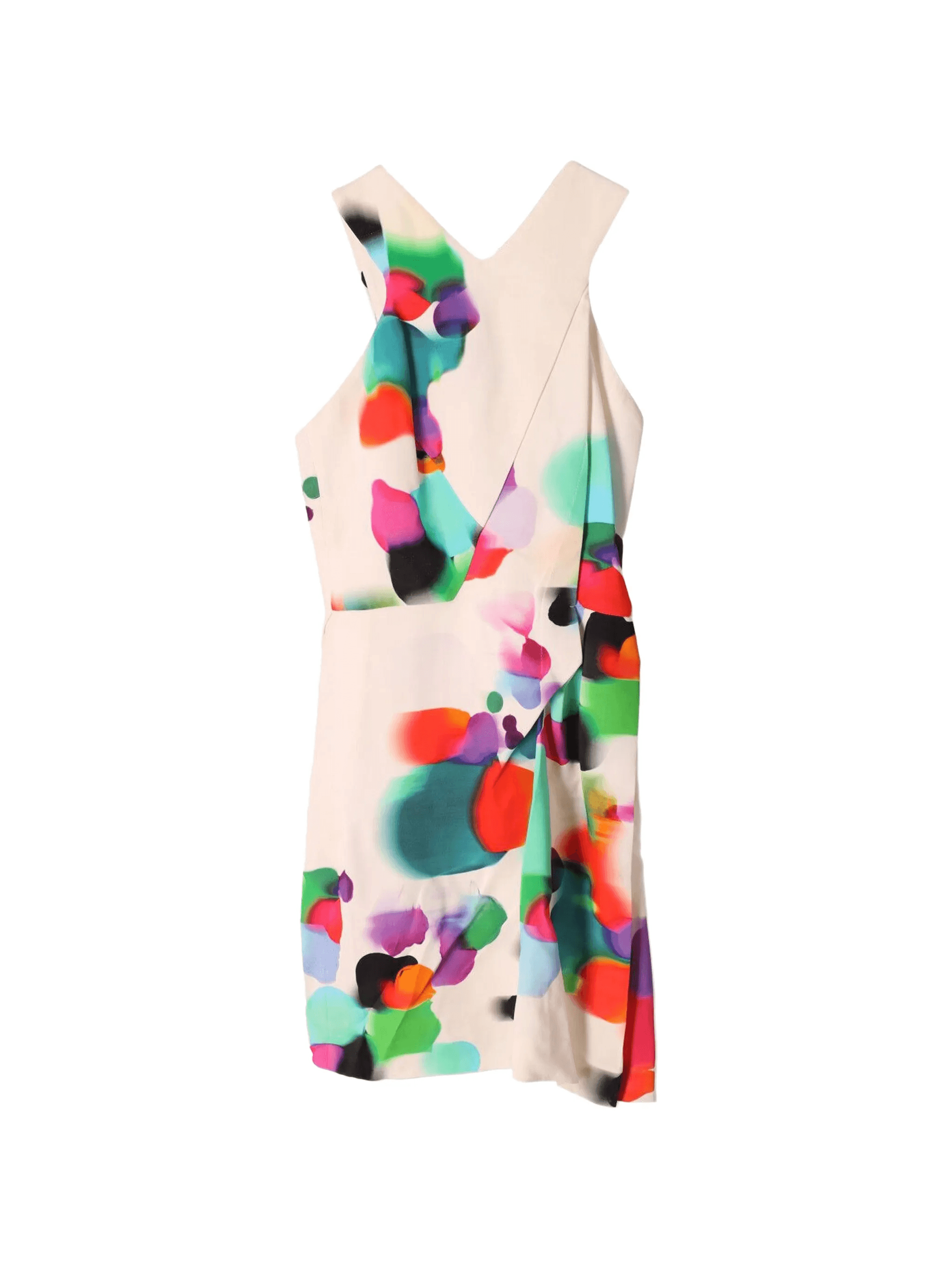 printed halterneck mini dress - Image 1