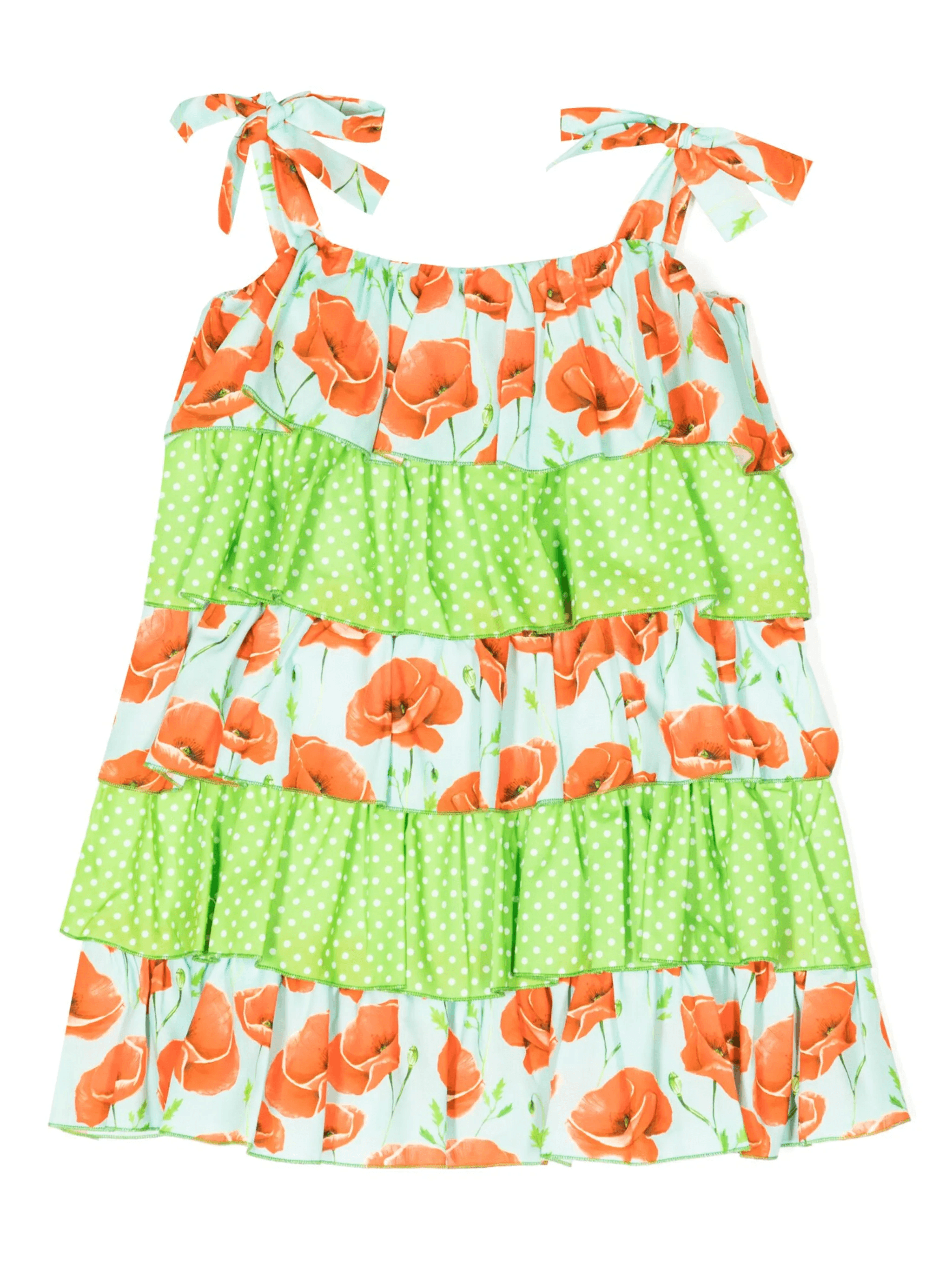 floral-print tiered dress - Image 1