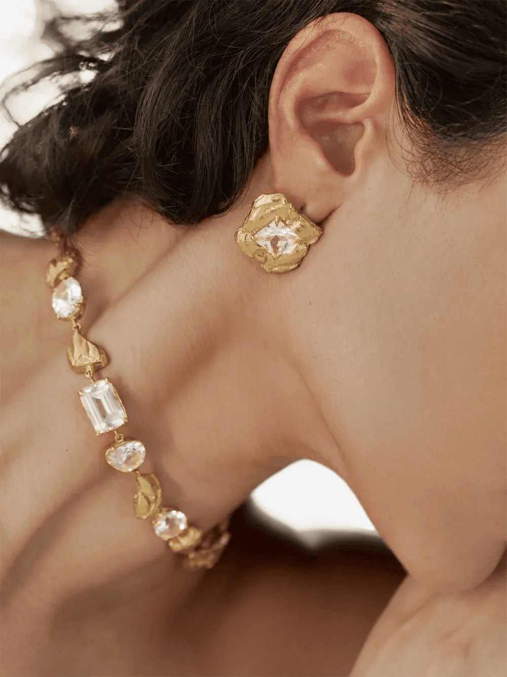 Jaqui textured sapphire earrings - Image 1