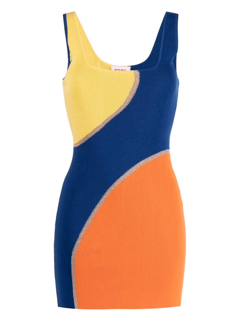 colour-block ribbed beach dress - Image 1