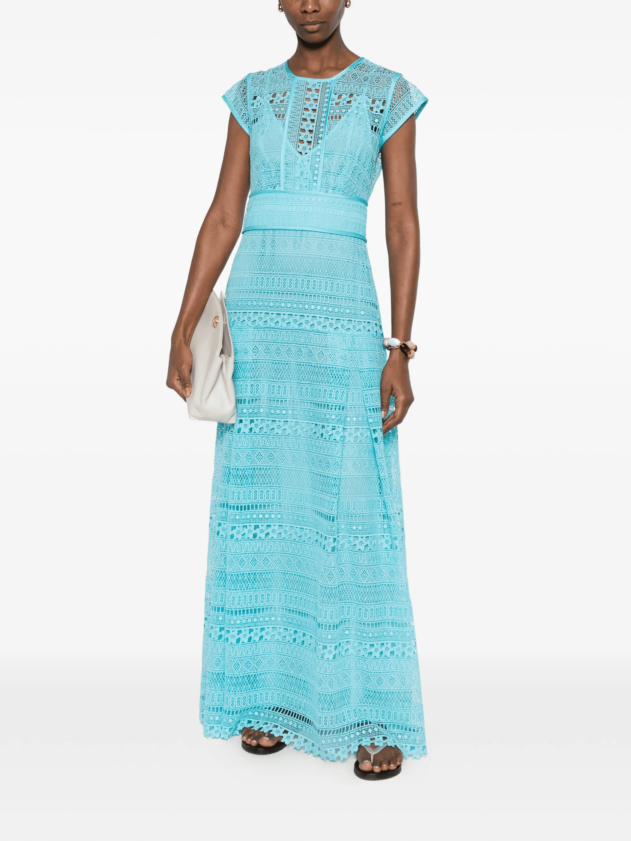 patterned lace dress - Image 1