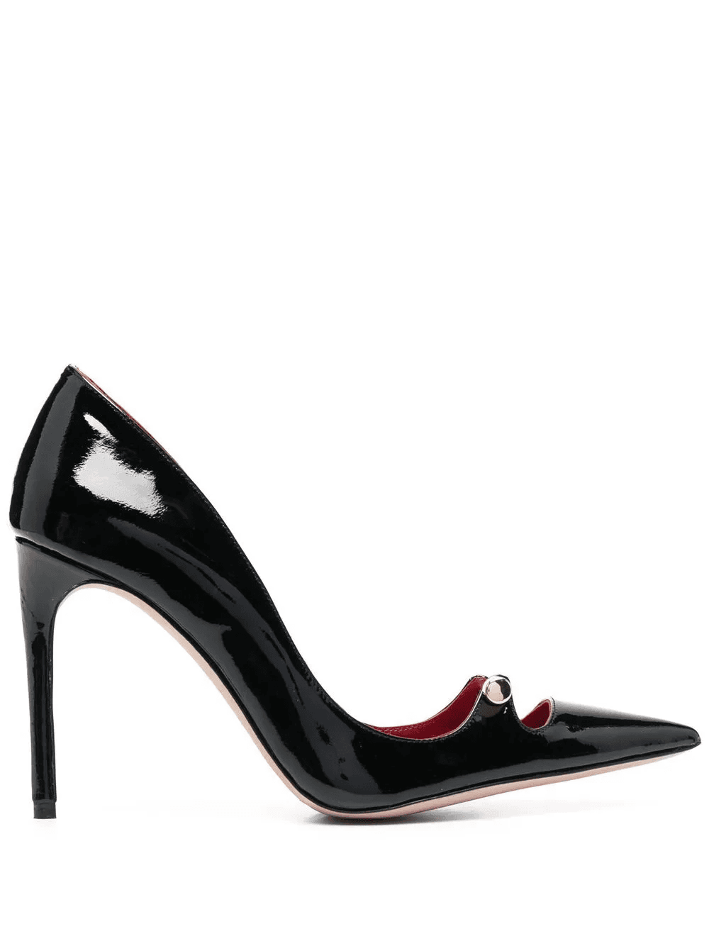 110mm bar-detail patent leather pumps - Image 1