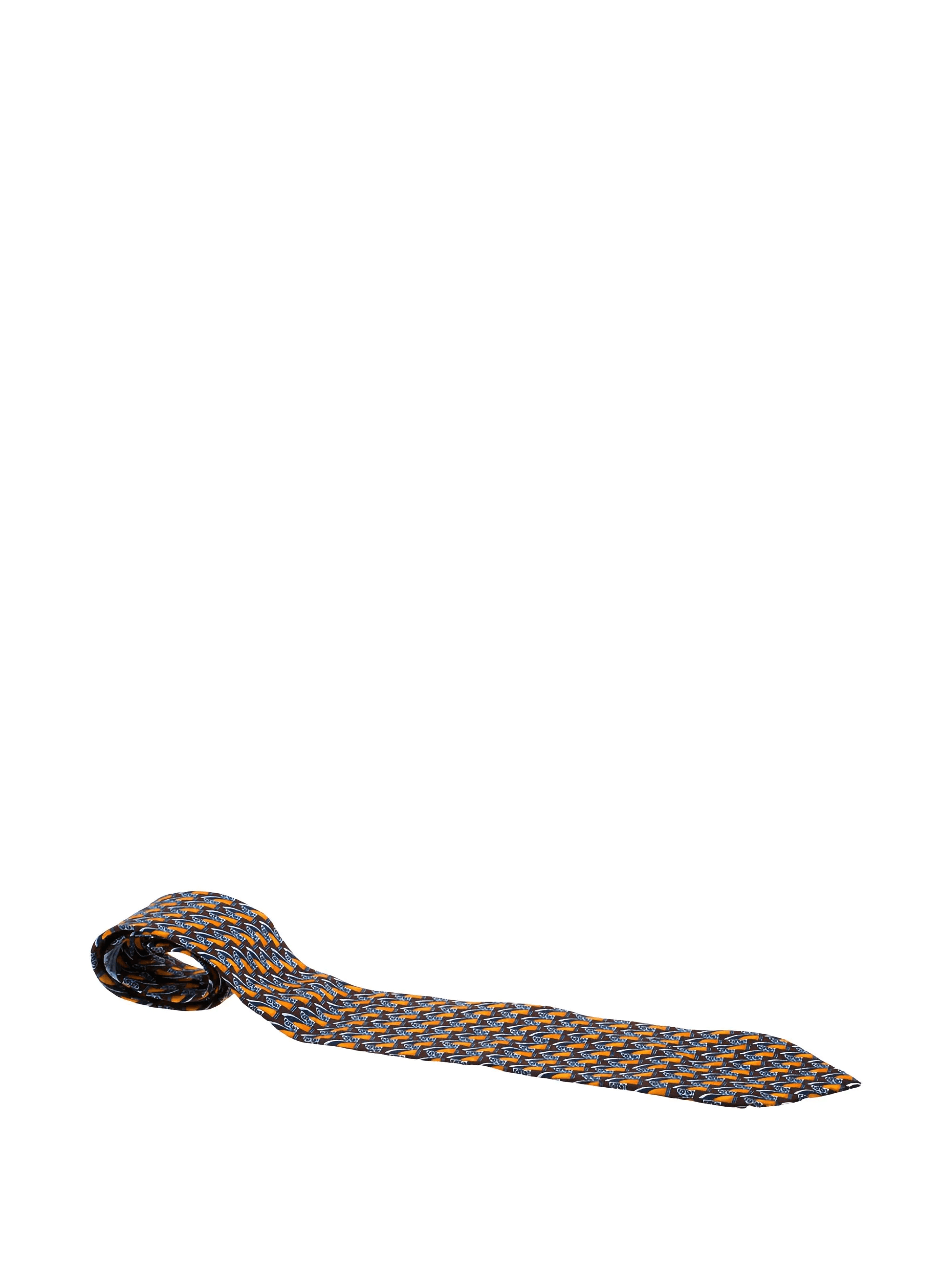 patterned-jacquard silk tie - Image 1