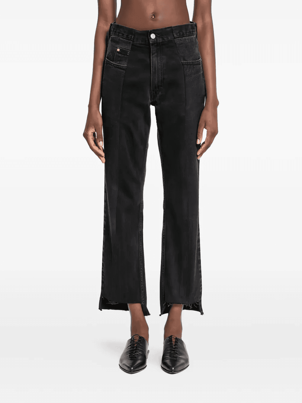 split-hem jeans - Image 1
