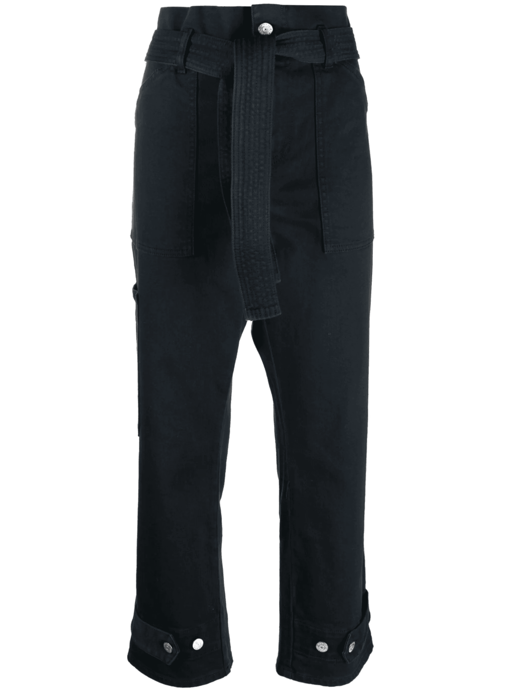 cropped paperbag-waist trousers - Image 1