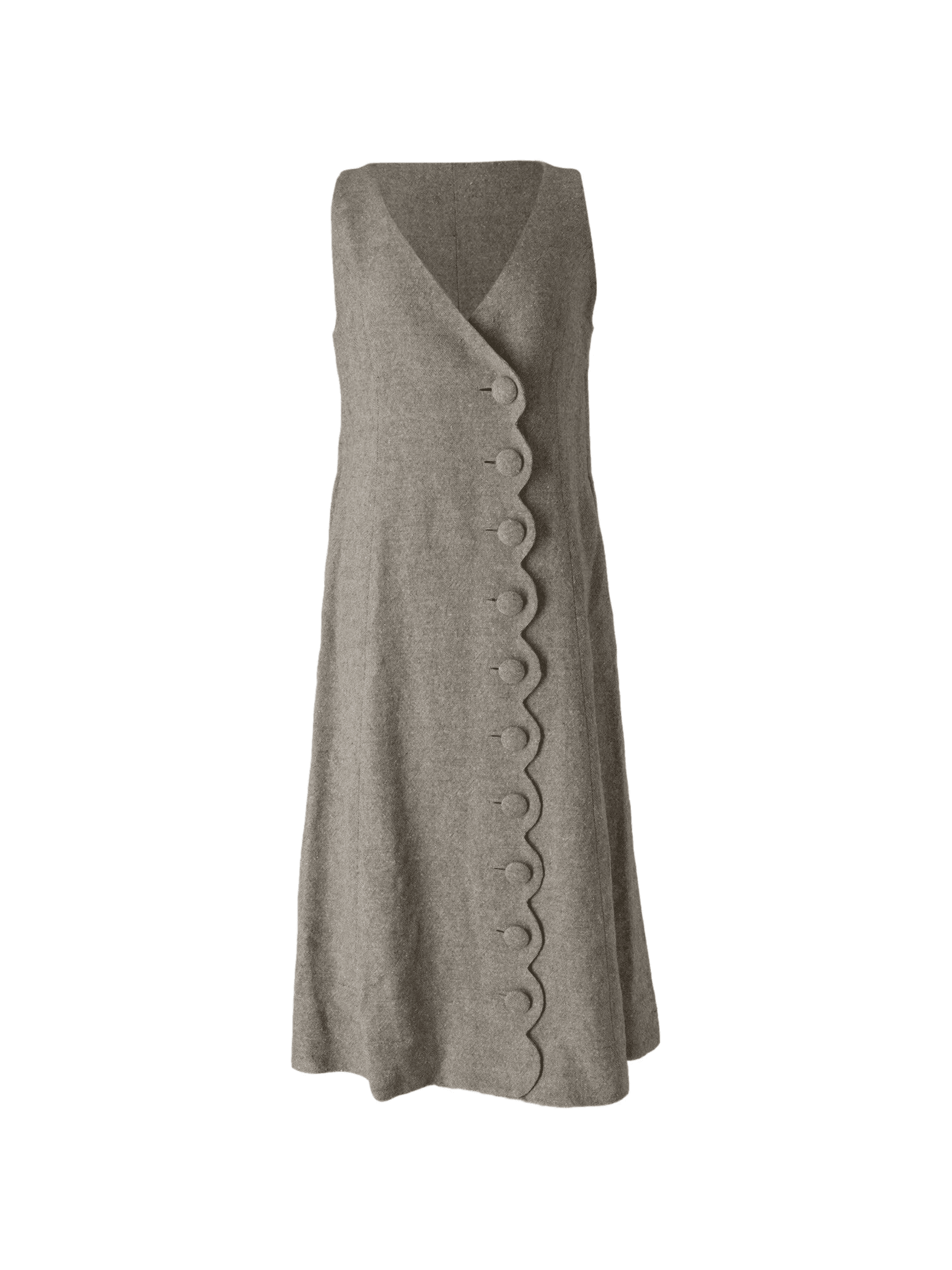 Summer V-neck scallop dress - Image 1