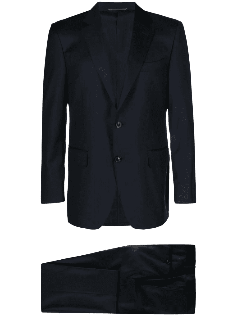 peak-lapes wool single-breasted suits - Image 1