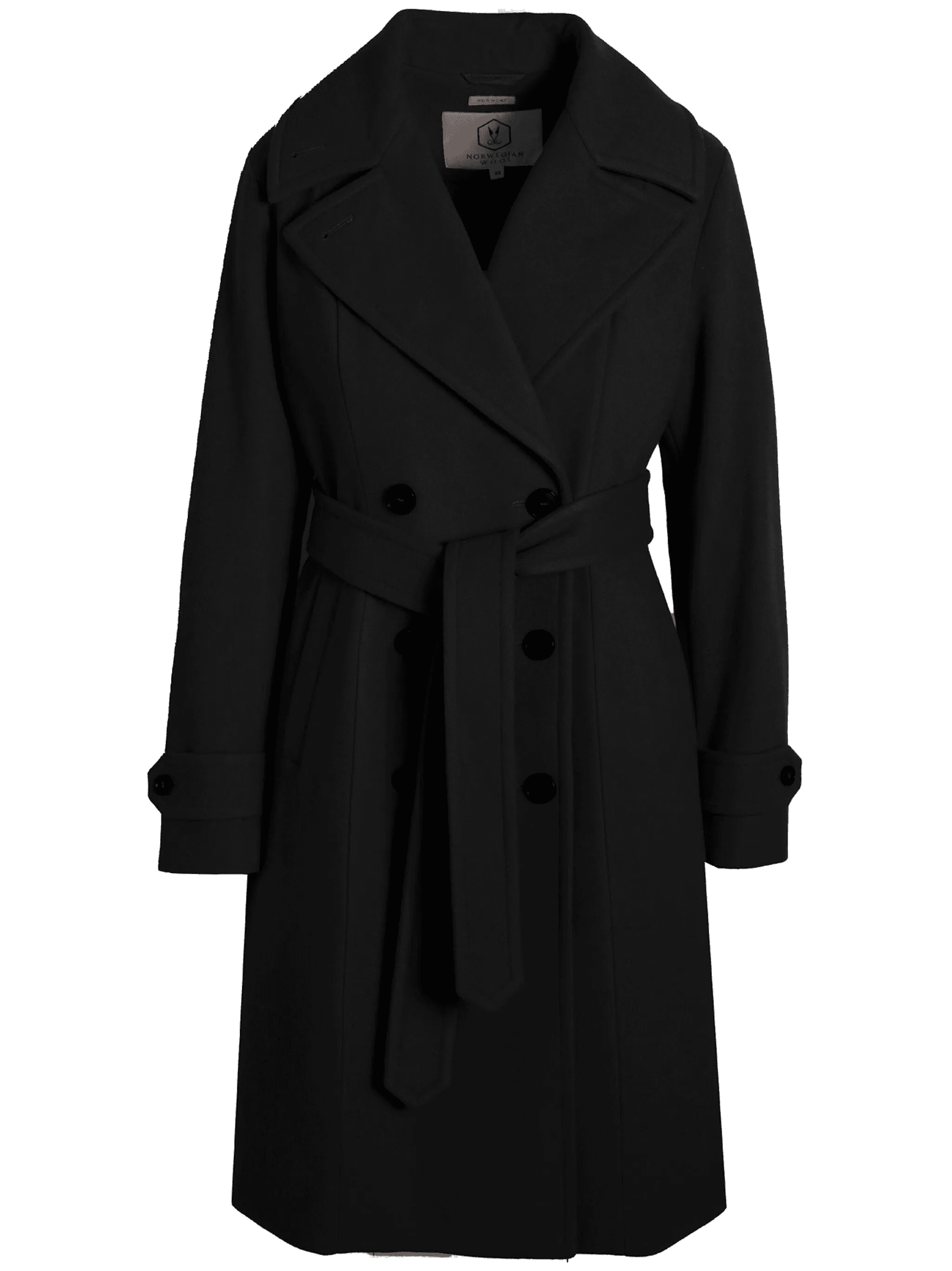 double-breasted wool-blend coat - Image 1
