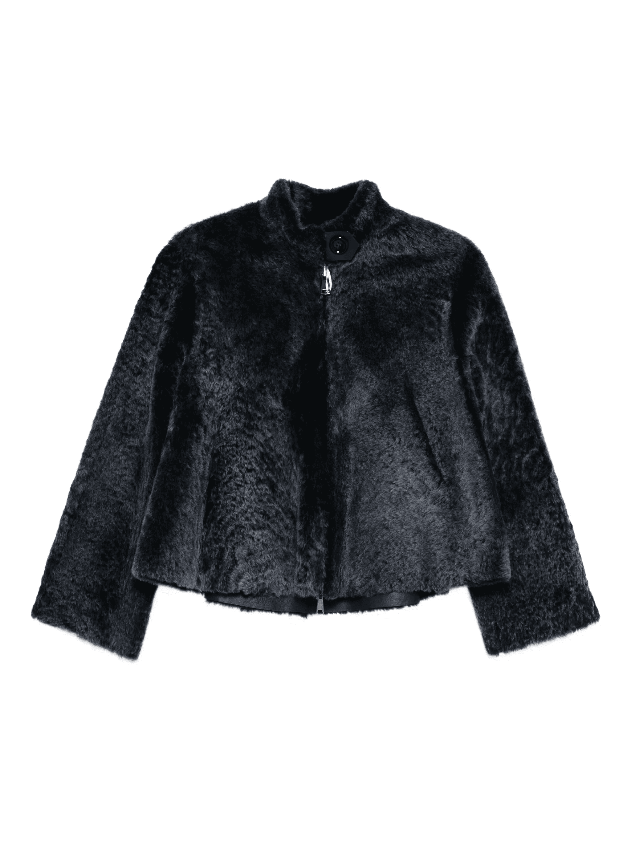 shearling zip-up jacket - Image 1