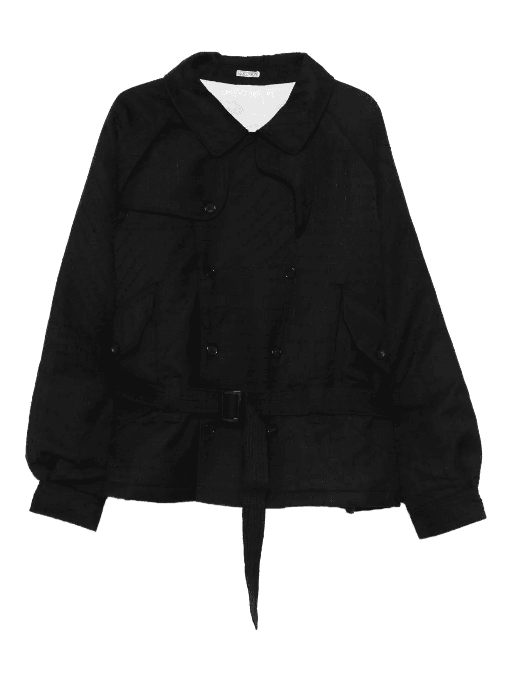 belted double-breasted coat - Image 1