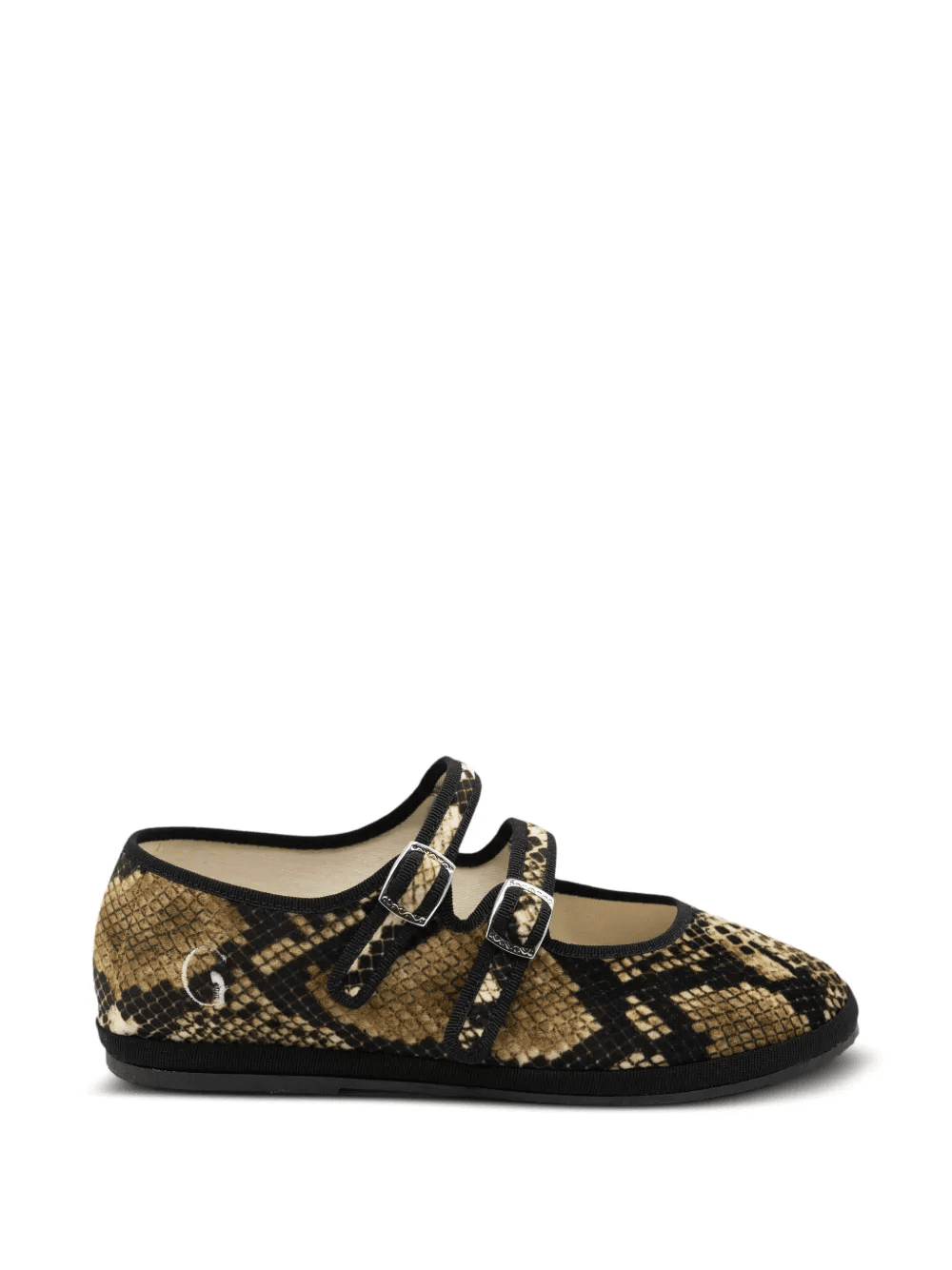 snake-print mary jane ballet flats - Image 1