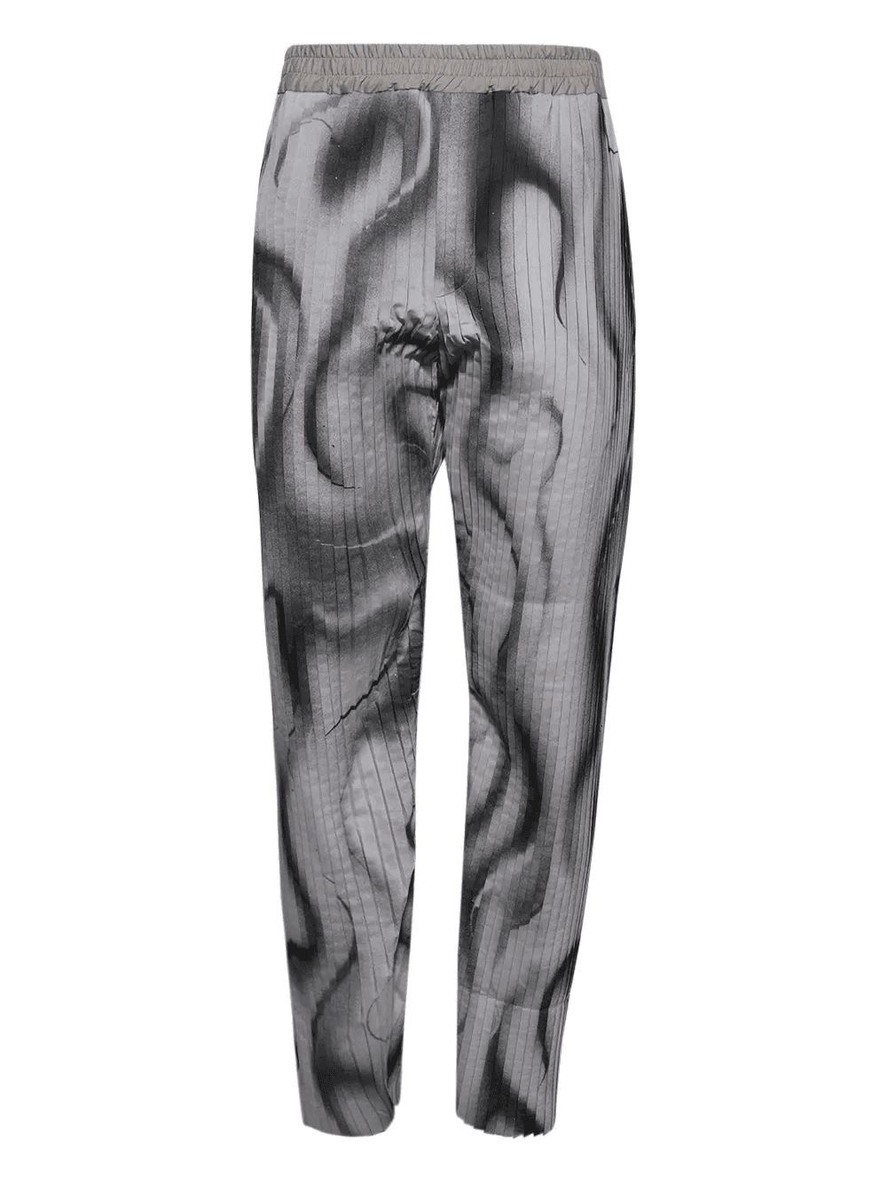 pleated swirl-print trousers - Image 1