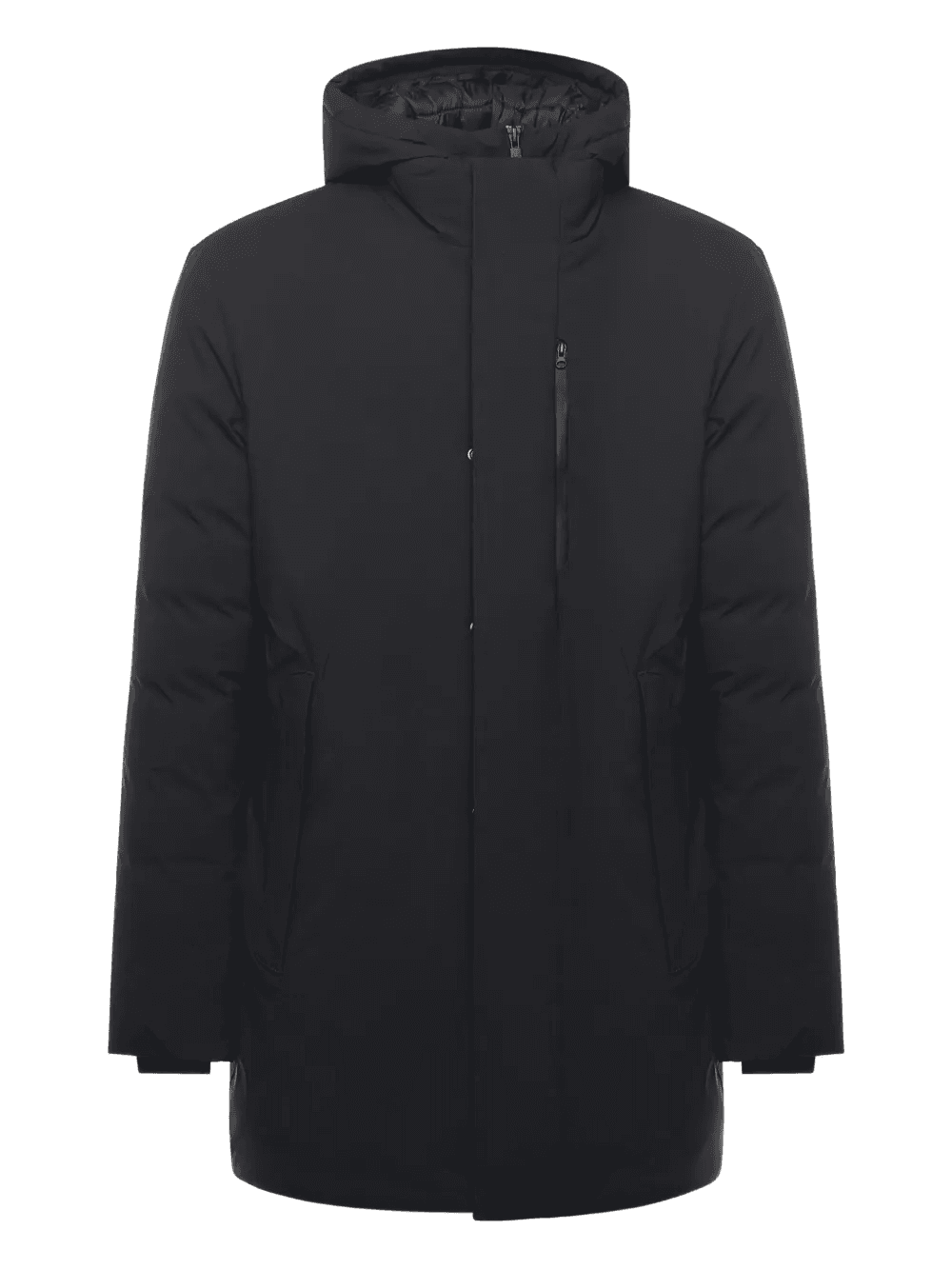 removable-hoodie zip-up coat - Image 1