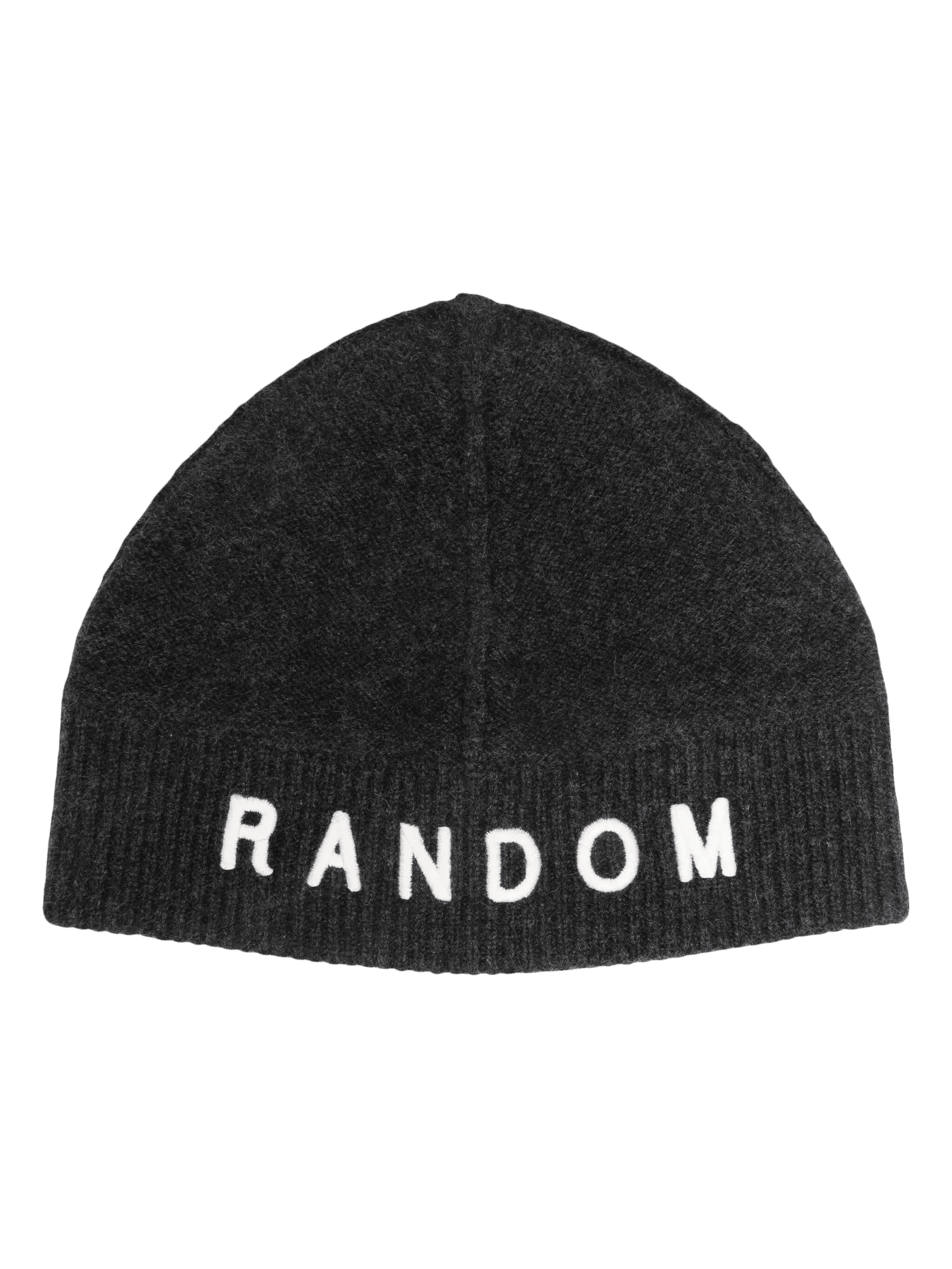 slogan-embroidered ribbed-knit beanie - Image 1