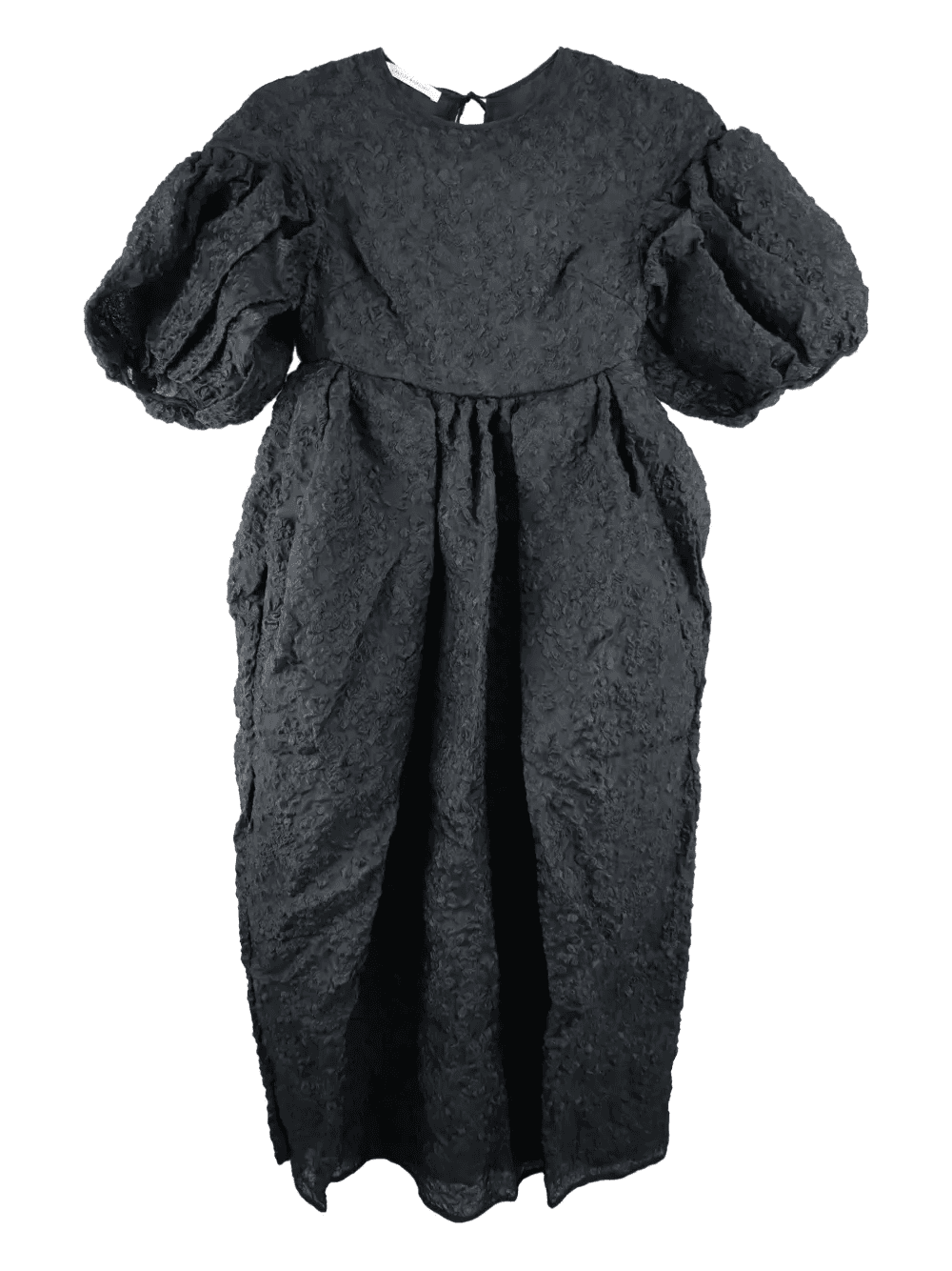 Jeanne puff-sleeve midi dress - Image 1