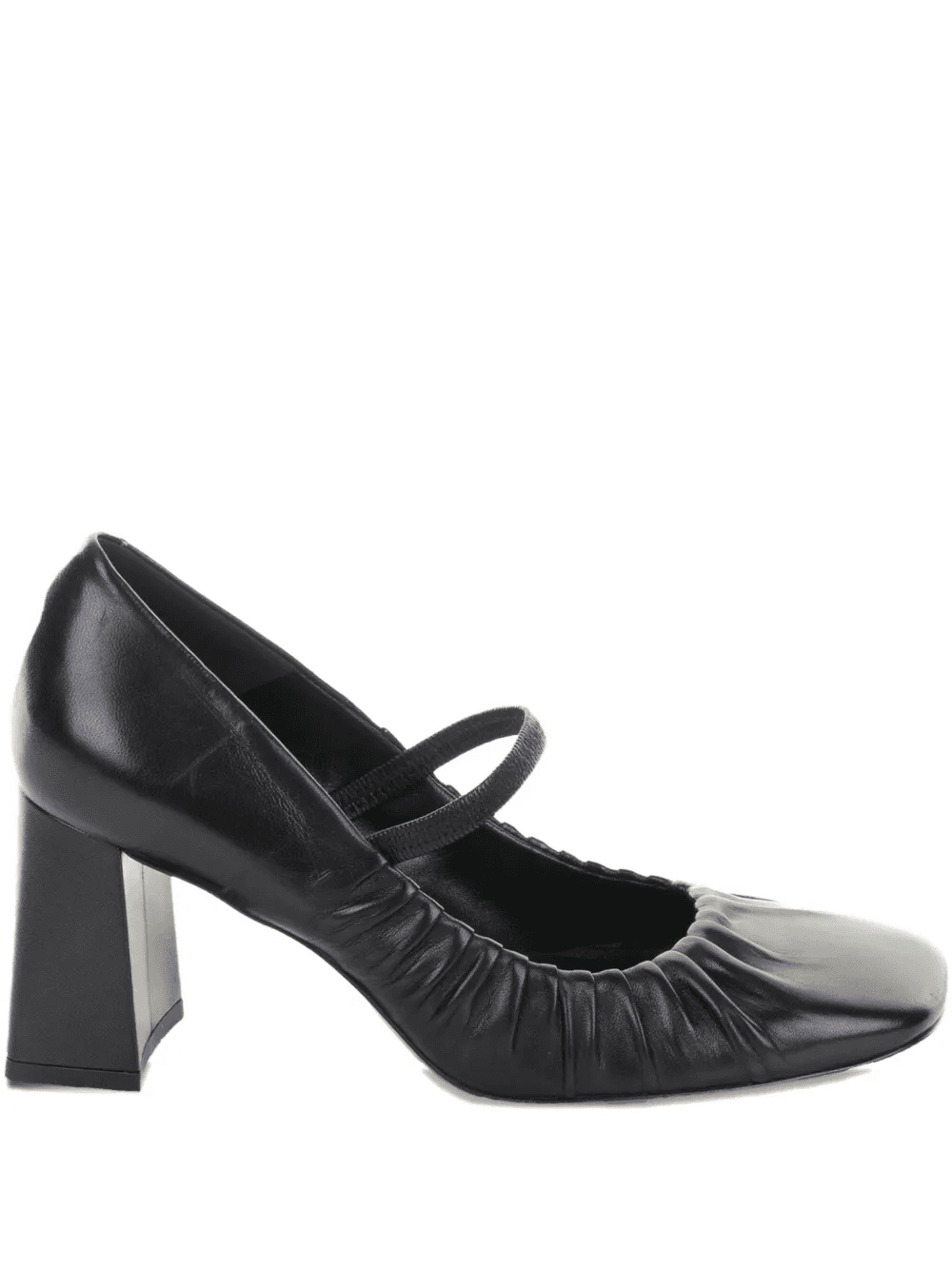 70mm leather block-heel pumps - Image 1
