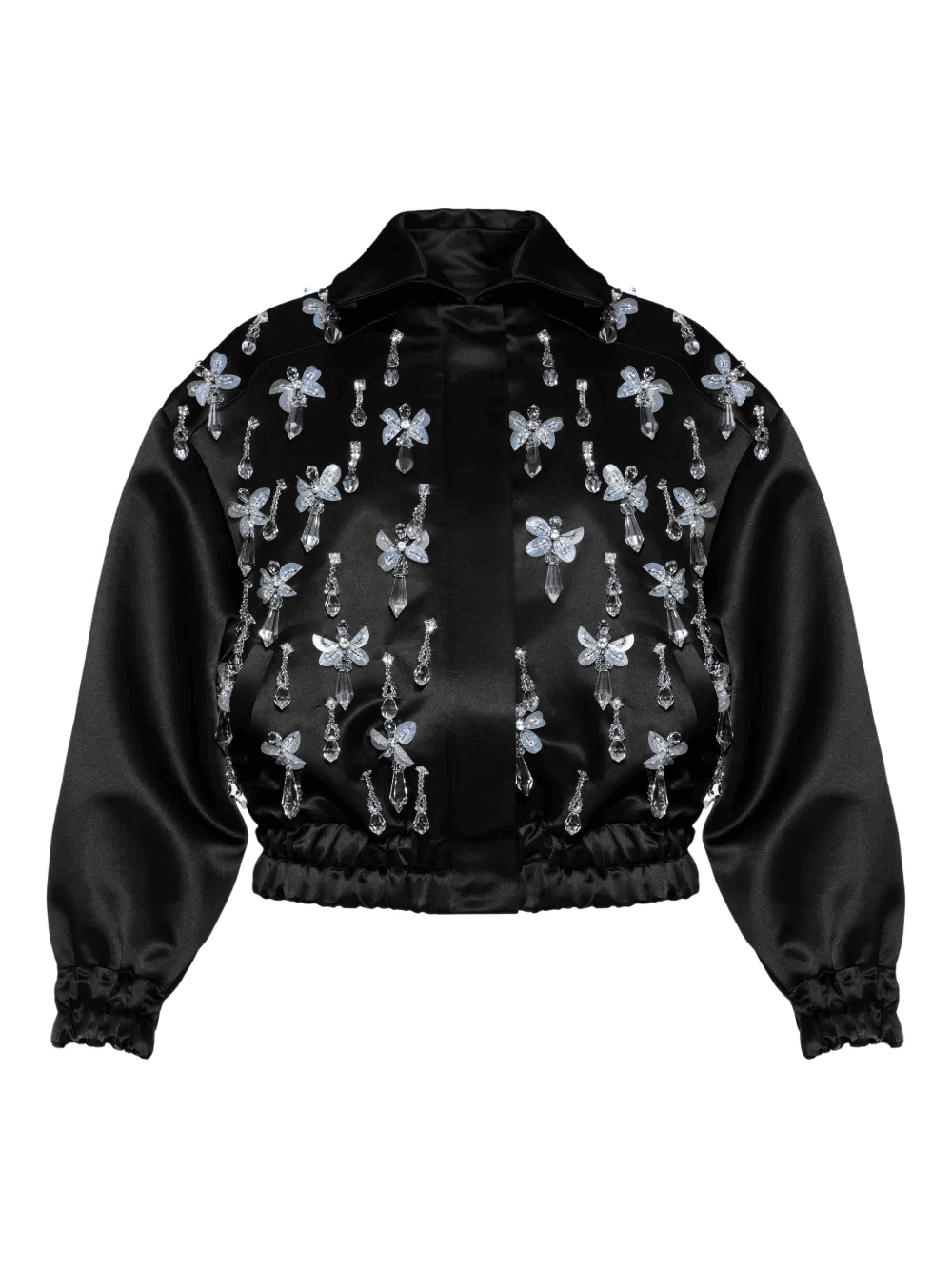 crystal-embellished bomber jacket - Image 1