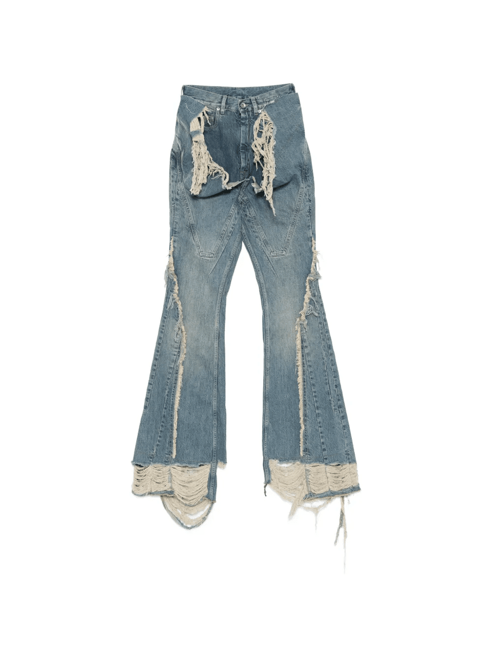distressed flared jeans - Image 1