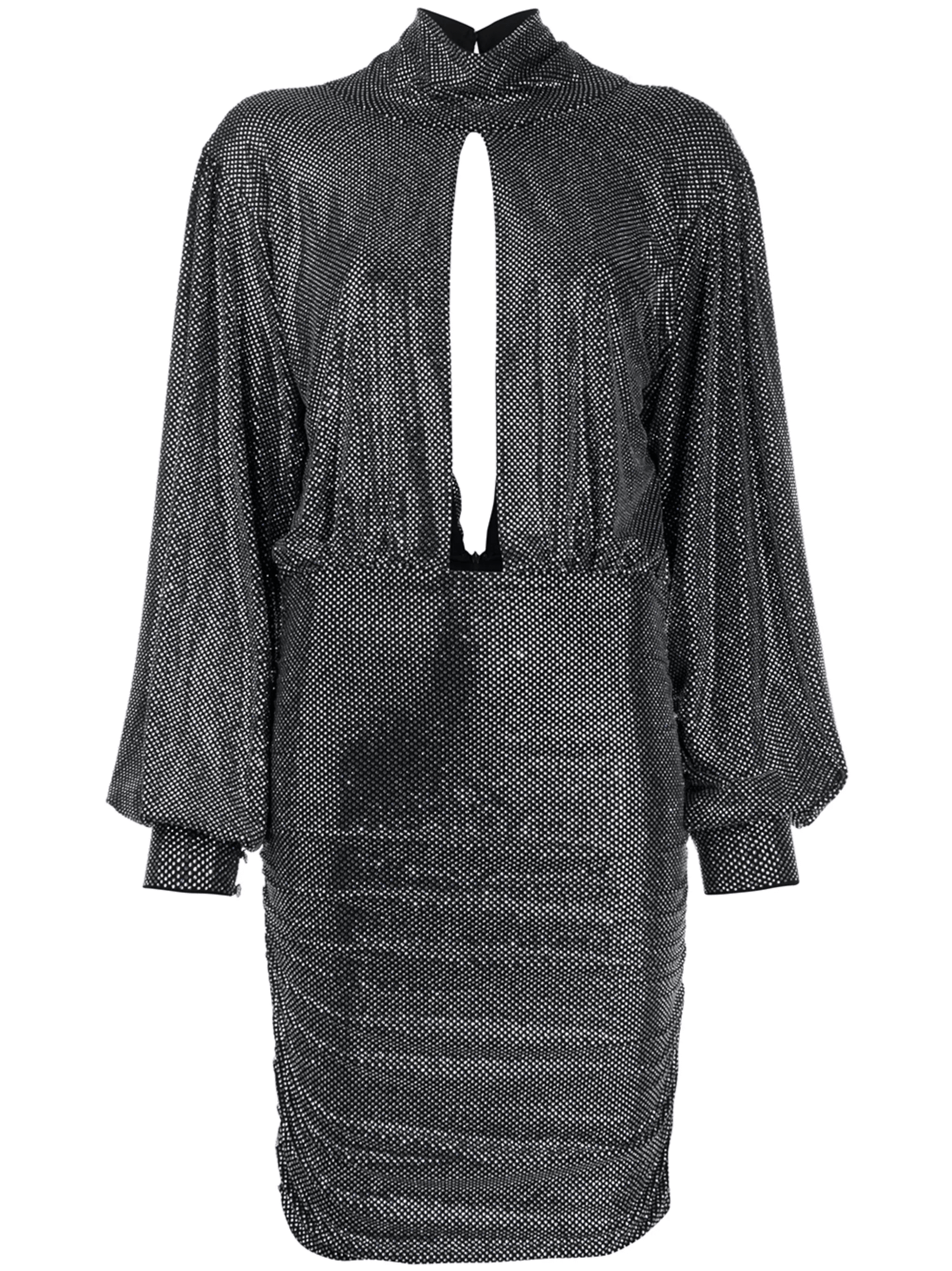 encrusted rhinestone jersey dress - Image 1