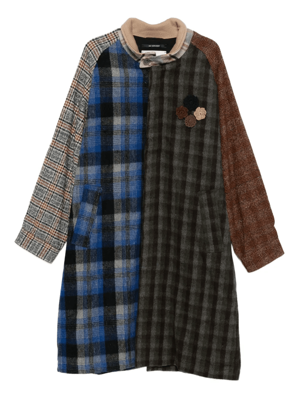 patchwork-panelled coat - Image 1