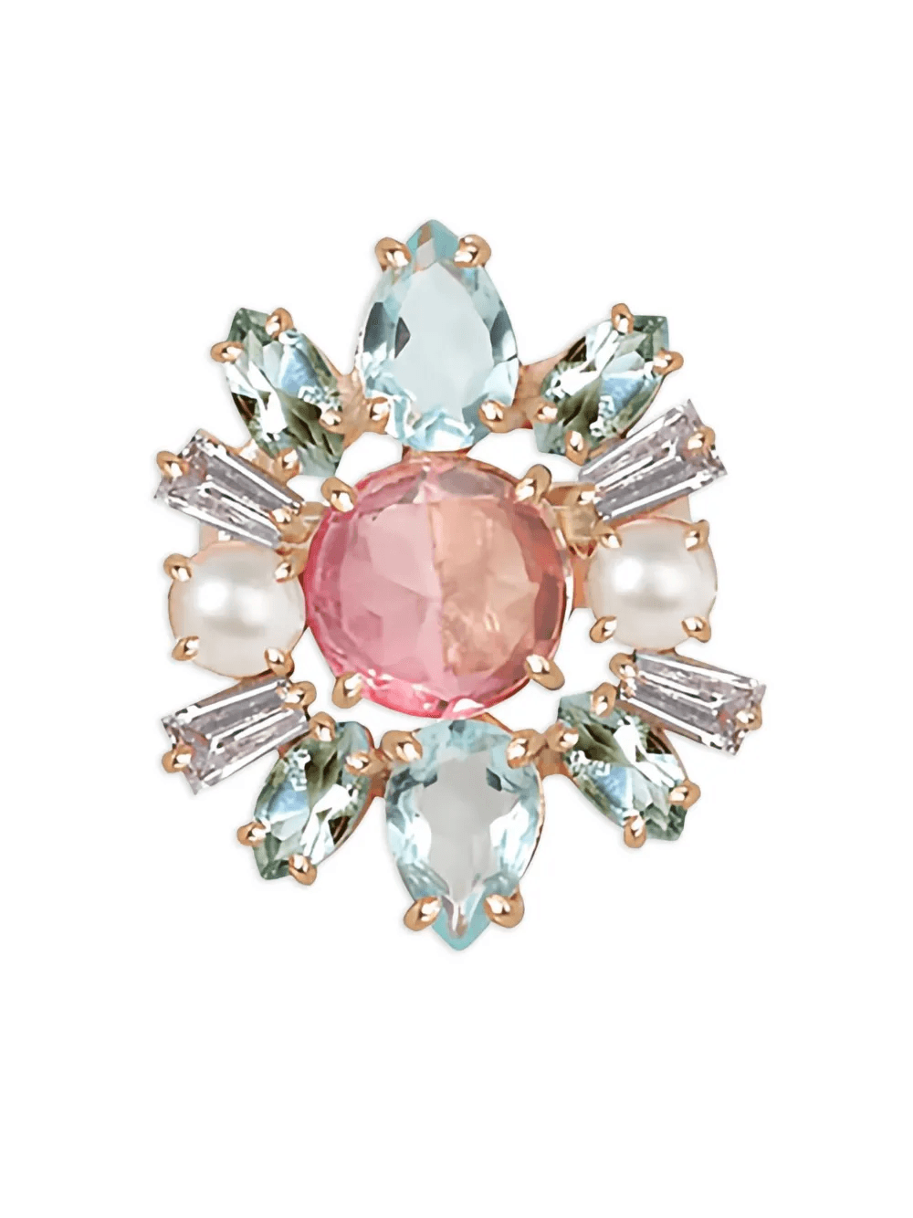 14K yellow gold Candy Cabana multi-stone ring - Image 1