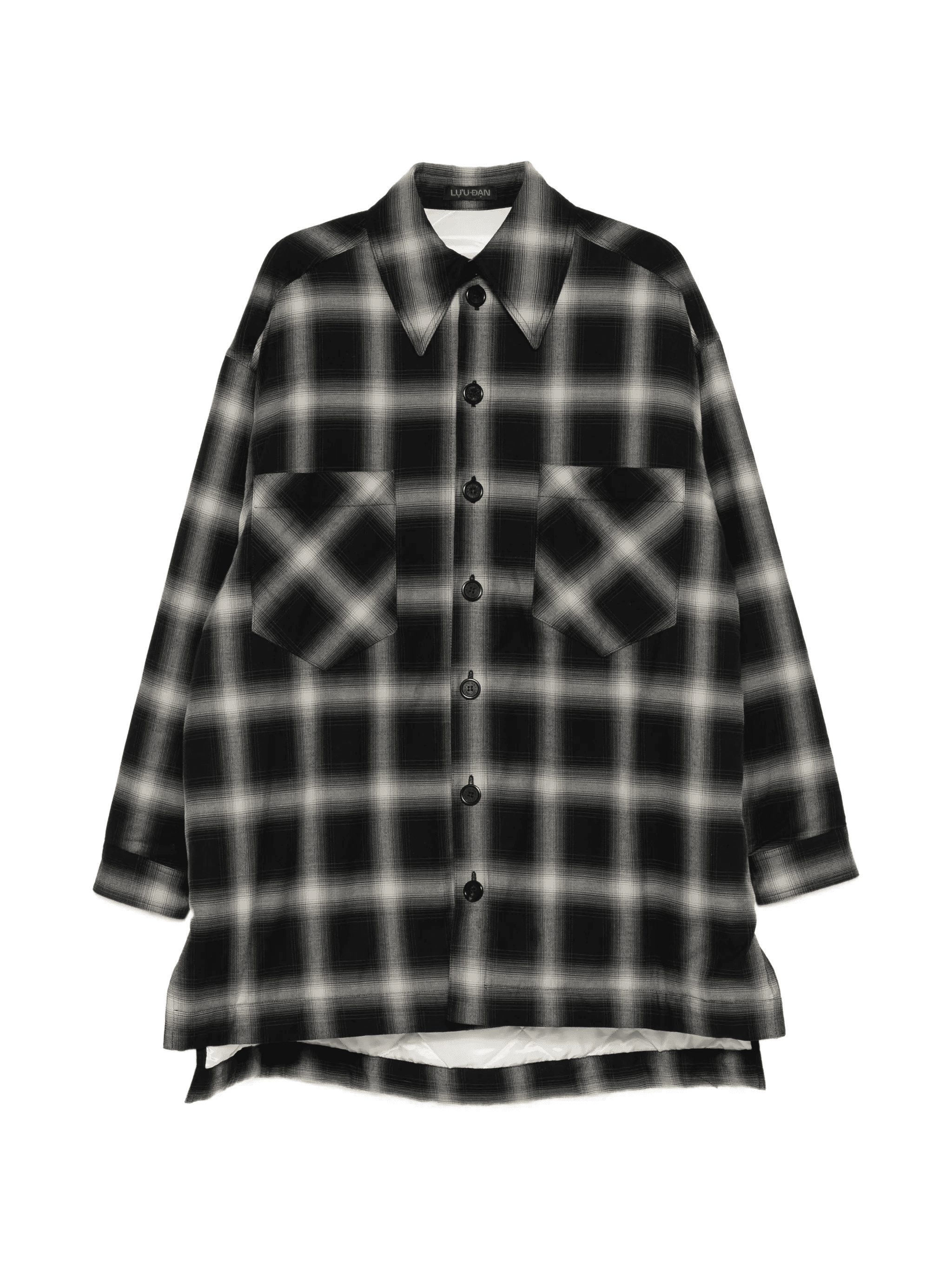 checked flannel overshirt - Image 1