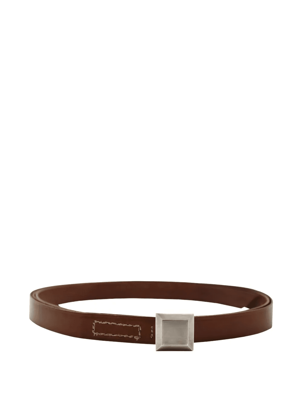 square-buckle leather belt - Image 1