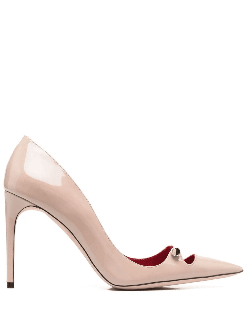 90mm bar-detail patent leather pumps - Image 1