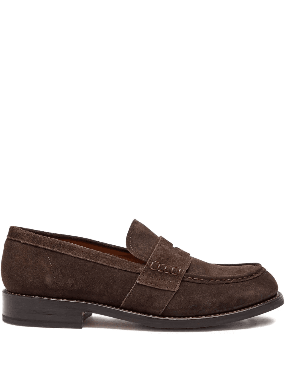 stitched suede loafers - Image 1