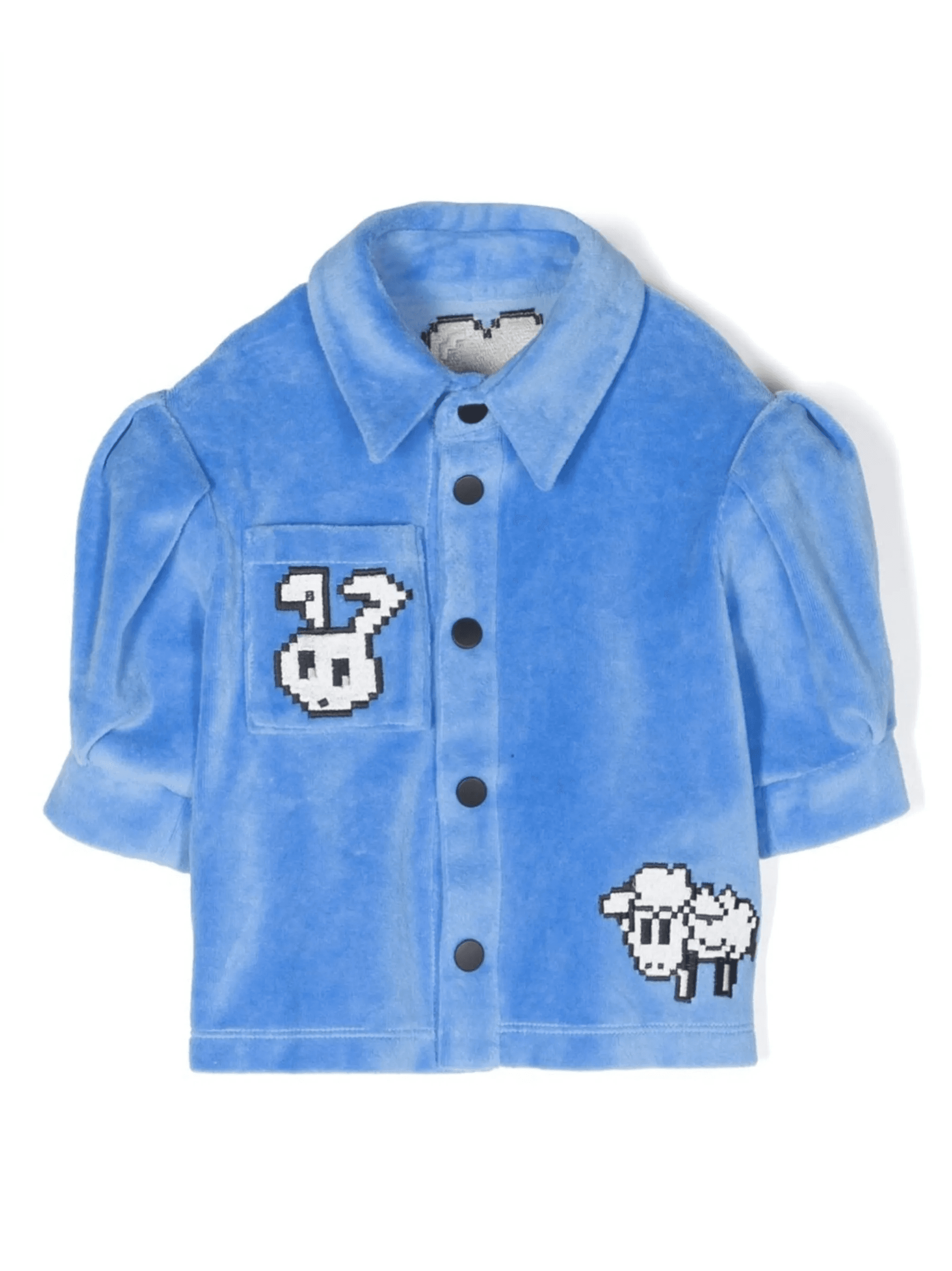 pleated velvet shirt - Image 1