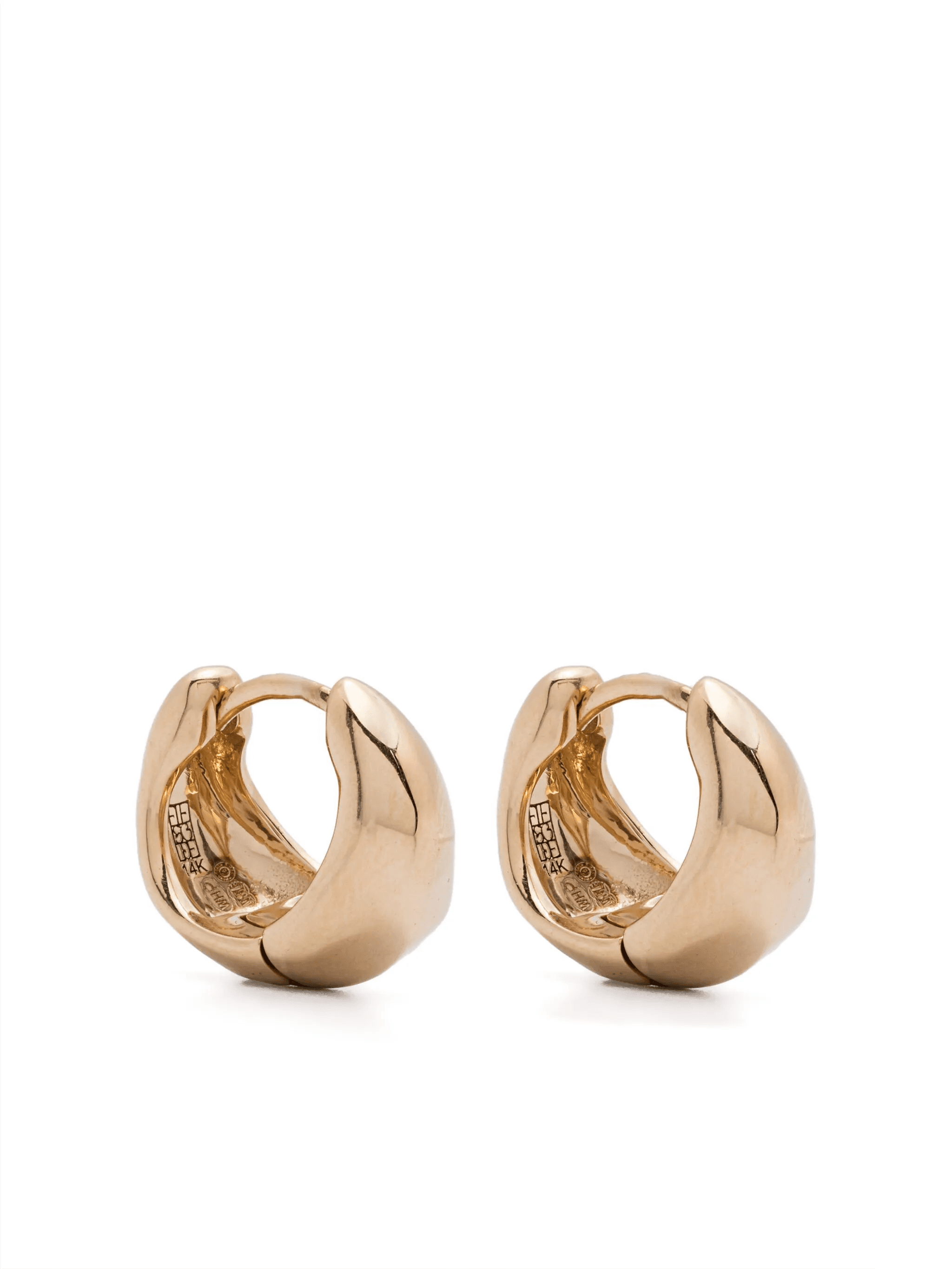 14K yellow gold My Ray small hoop earrings - Image 1