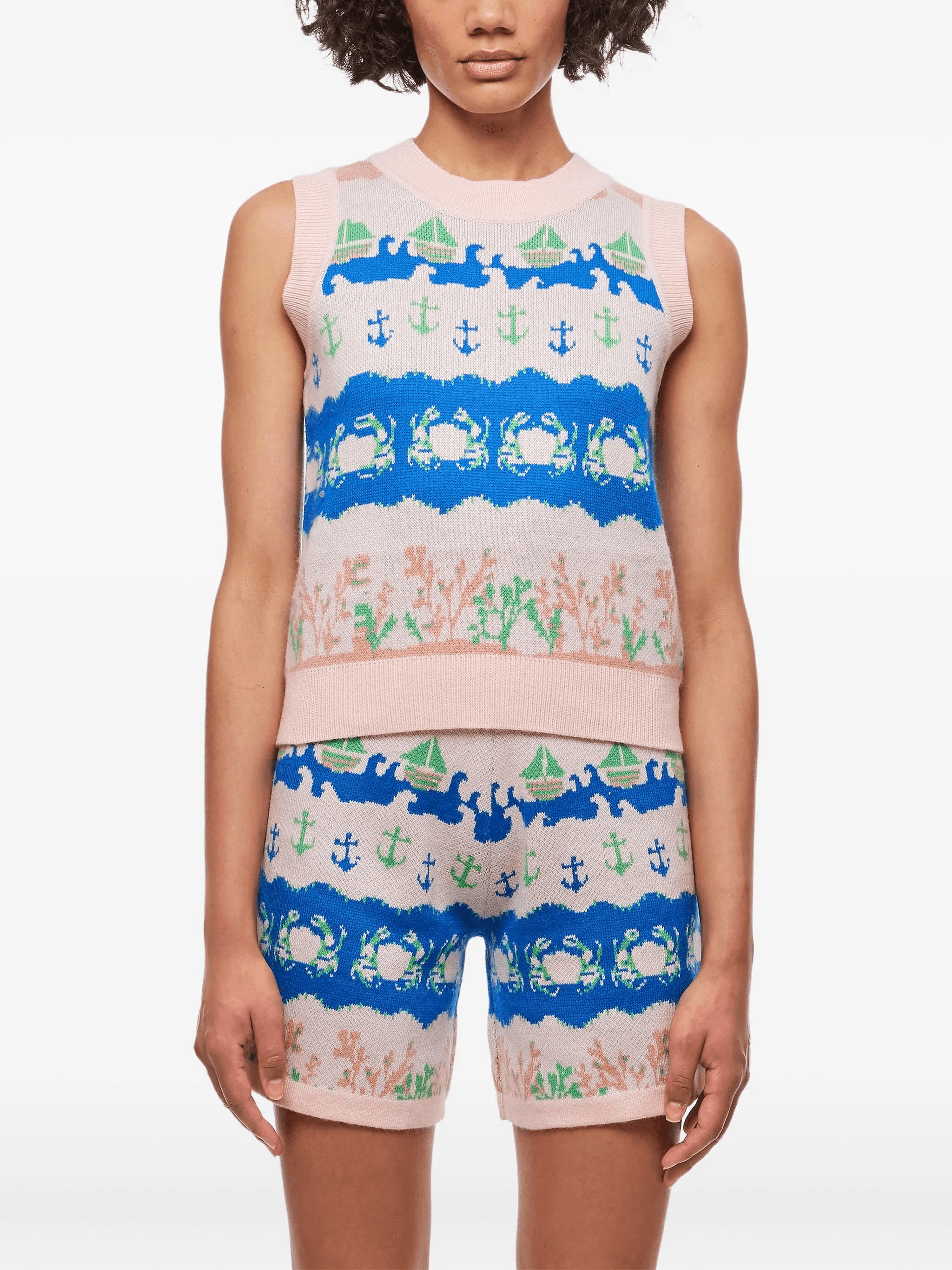 nautical-intarsia vest - Image 1