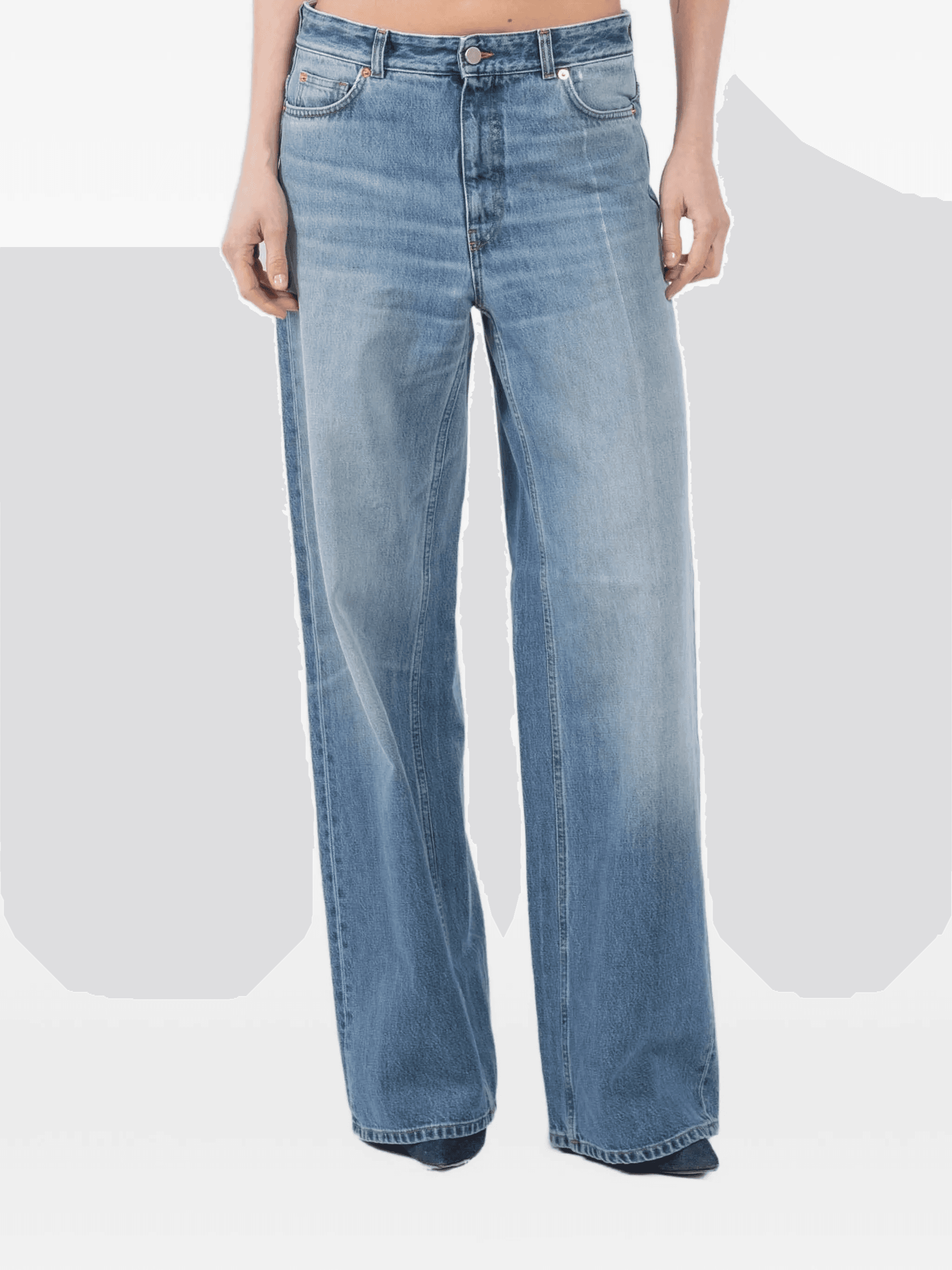 whiskering-detail boyfriend jeans - Image 1