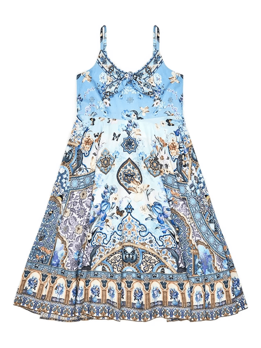 strappy print casual dress - Image 1